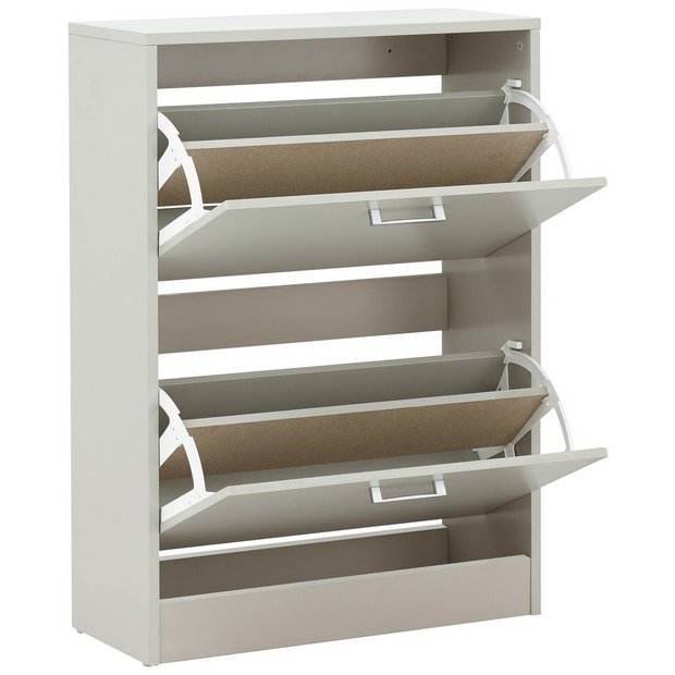 GFW Stirling Shoe Storage Cabinet - Grey