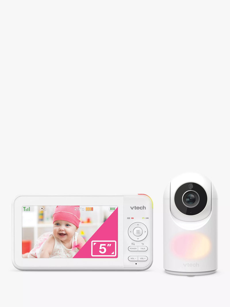 VTech 5-inch video baby monitor with night vision and temperature sensor (British brand)