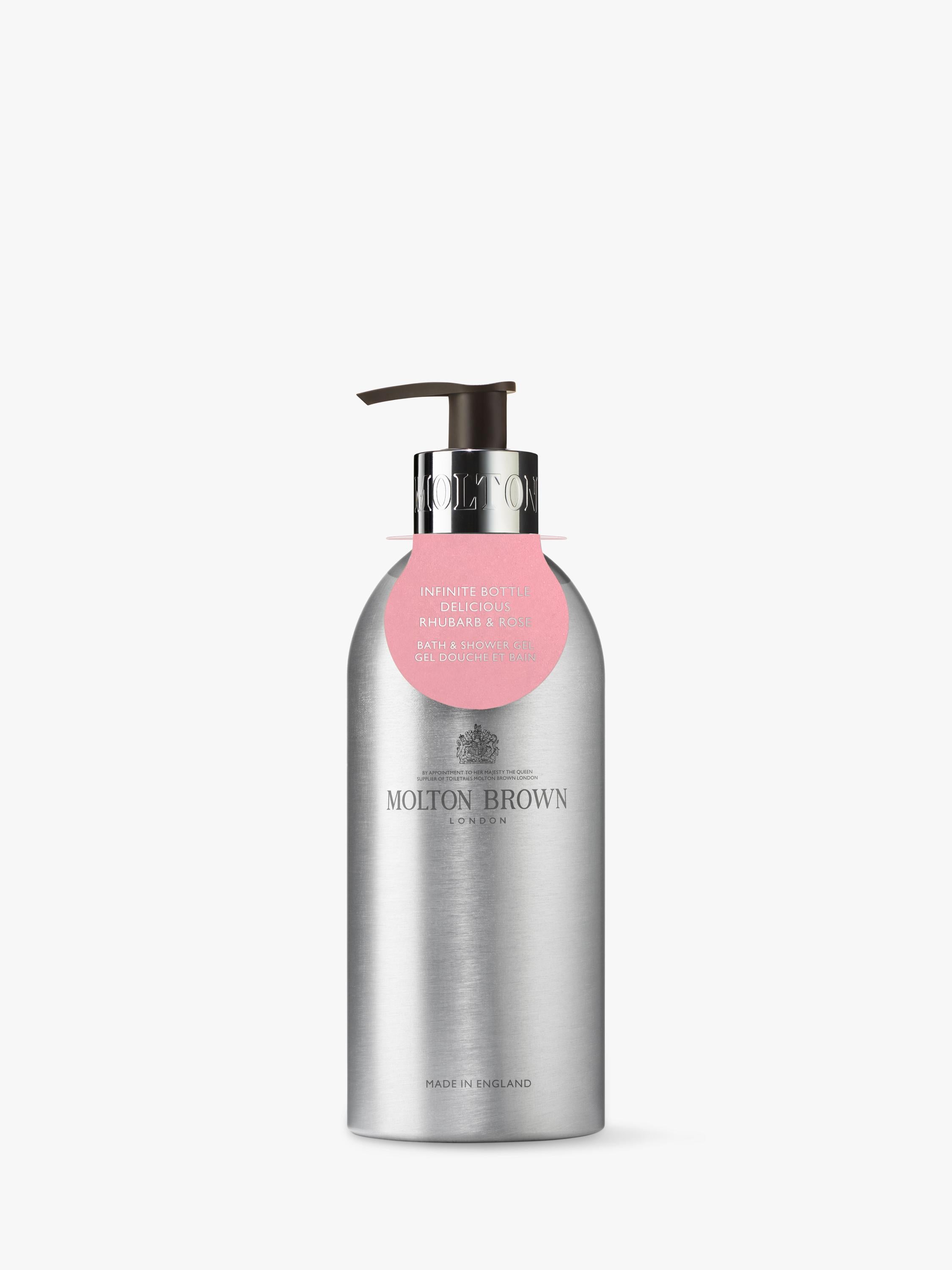 Molton Brown Rhubarb and Rose Bath and Shower Gel 400ml, imported from the UK