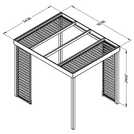 Forest Garden dining pergola H280xW304xD244cm - British product