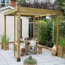 Forest Garden dining pergola H280xW304xD244cm - British product