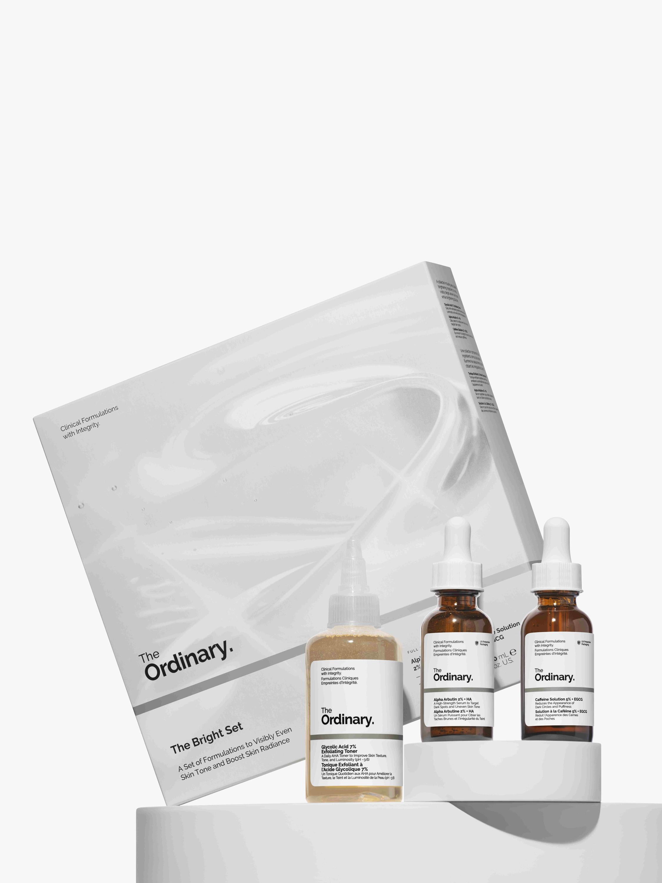 The Ordinary Bright Set with Glycolic Acid Skincare Gift Set (British brand)