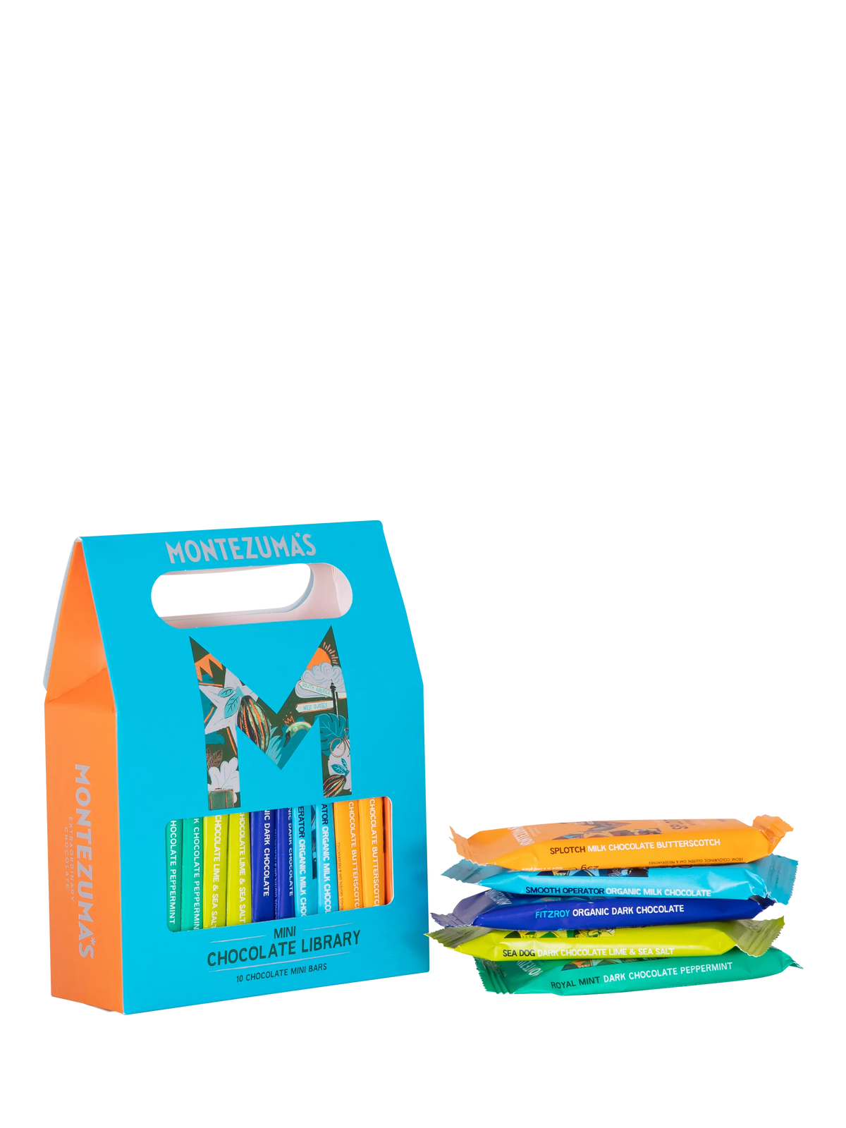 Montezuma's mini chocolate bars gift box selection 250g, imported from the UK