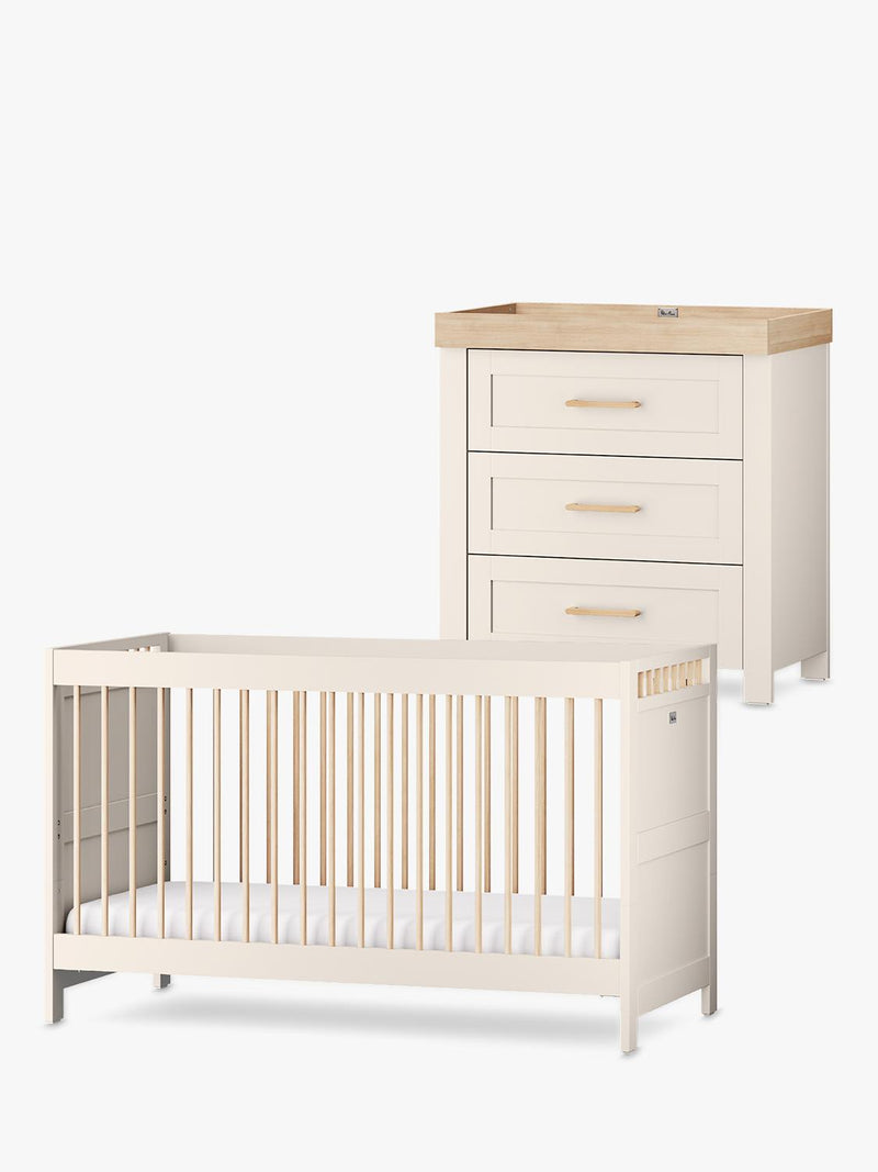 Silver Cross Seville cotbed and dresser set in Cashmere Oak (British brand)