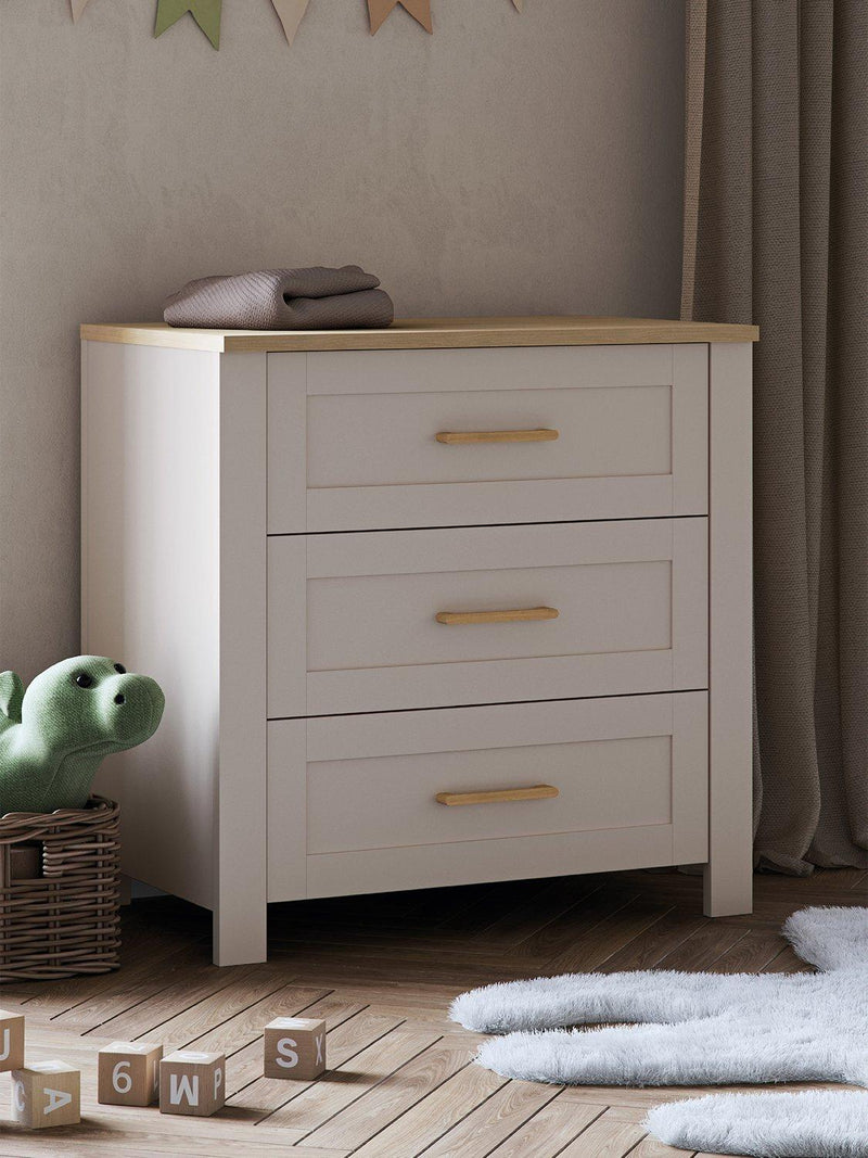 Silver Cross Seville cotbed and dresser set in Cashmere Oak (British brand)