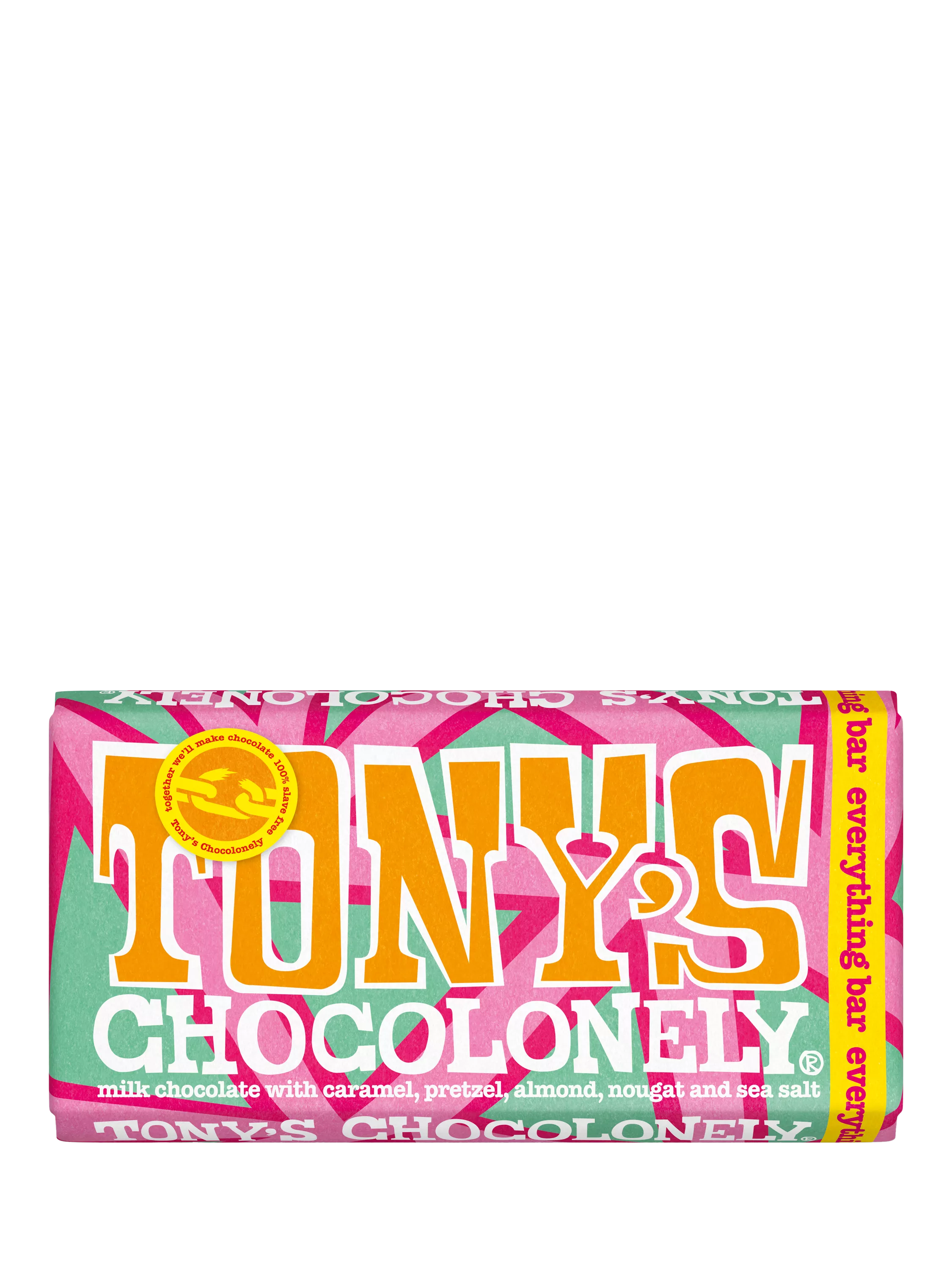 Tony's Chocolonely Milk Chocolate Everything Bar, 180g - McGrocer