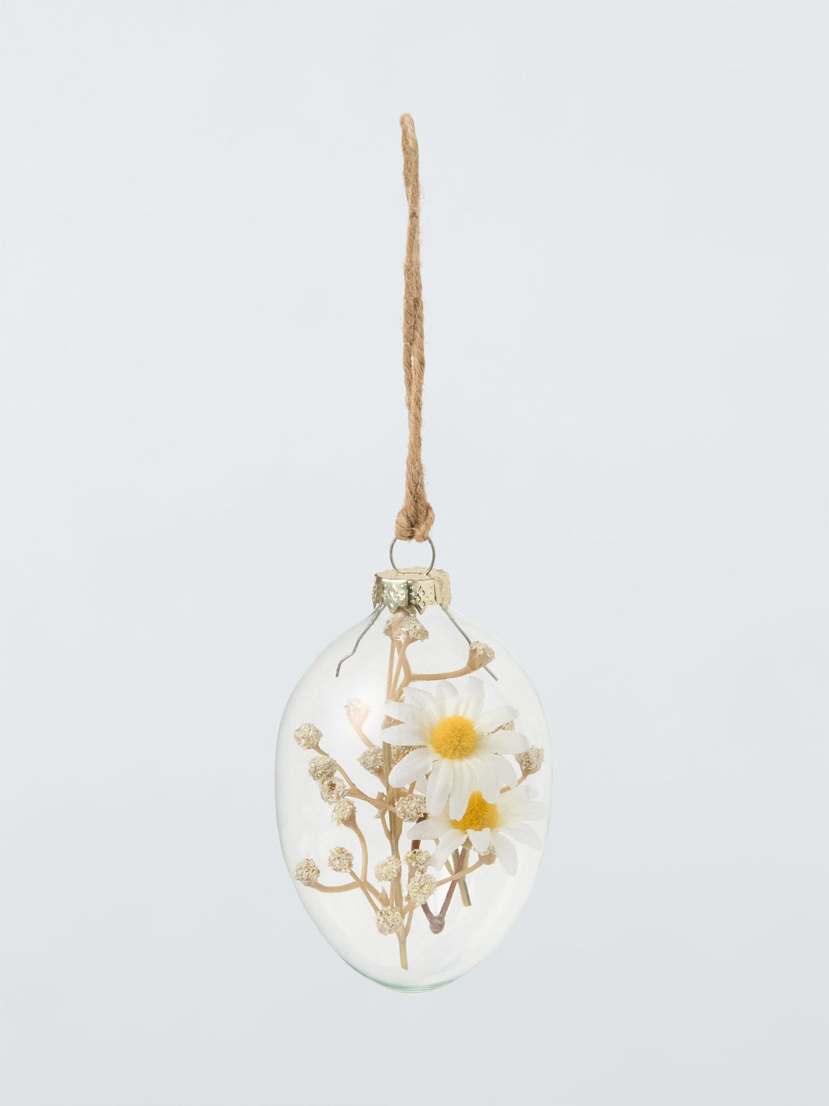 Glass Daisy Egg Decoration