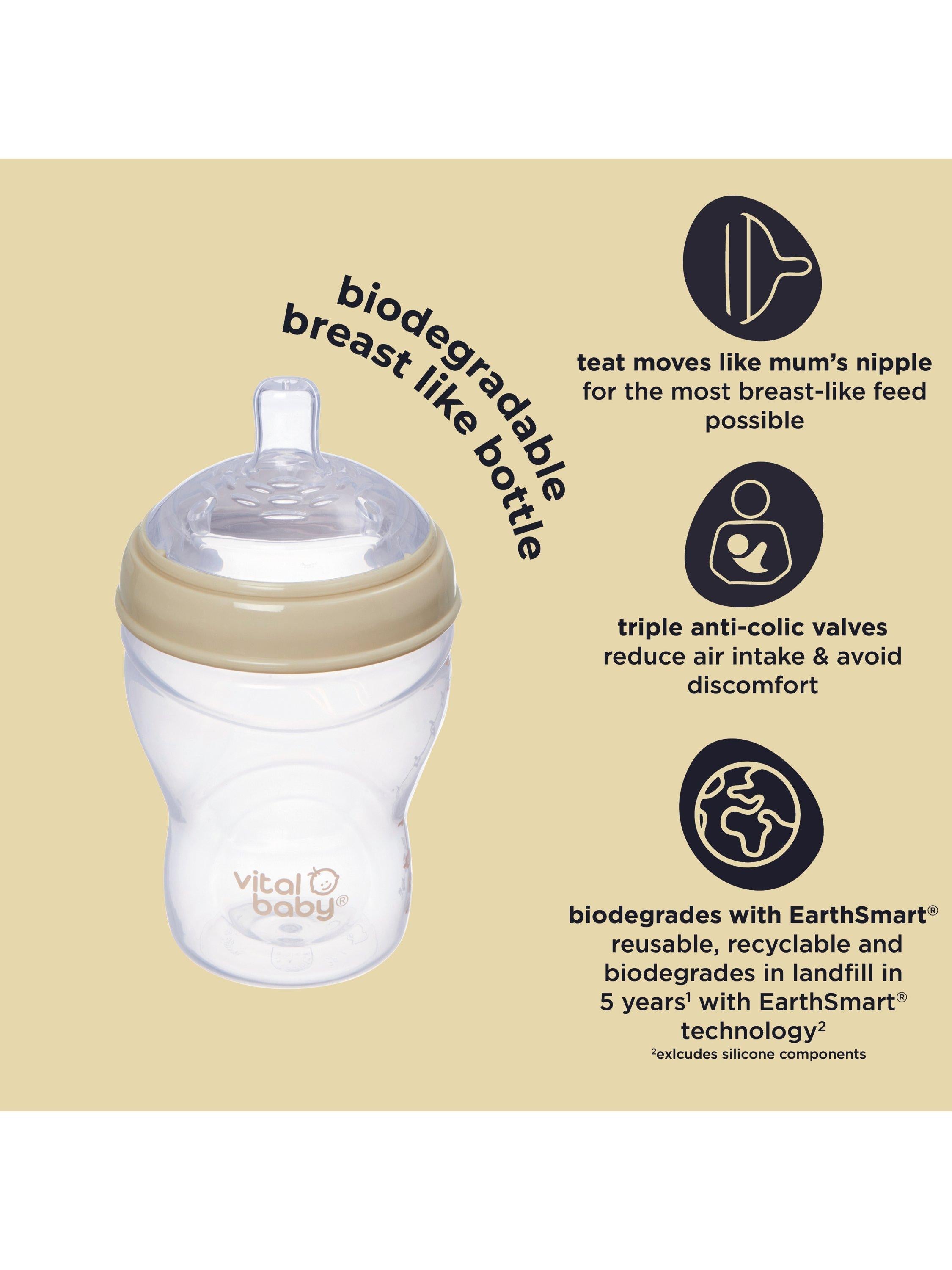Vital Baby baby bottle pack of 2 240ml (British brand)