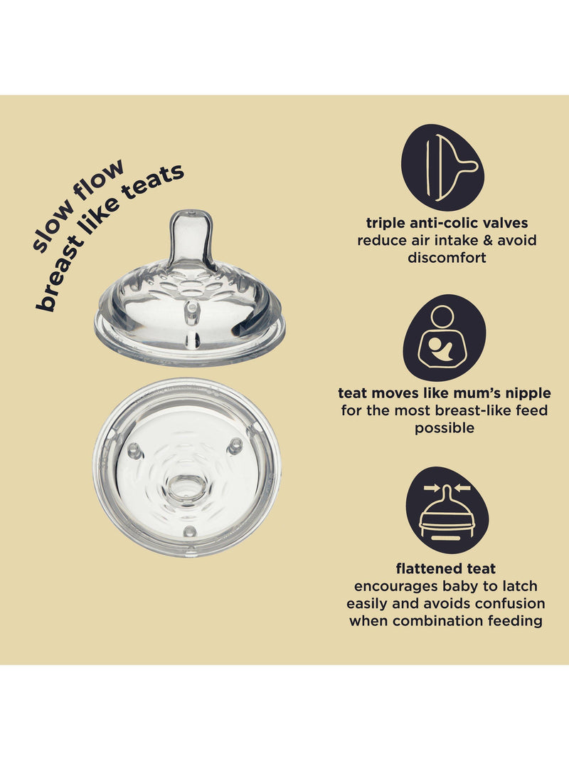 Vital Baby Slow Flow Teats Pack of 2 (British brand)