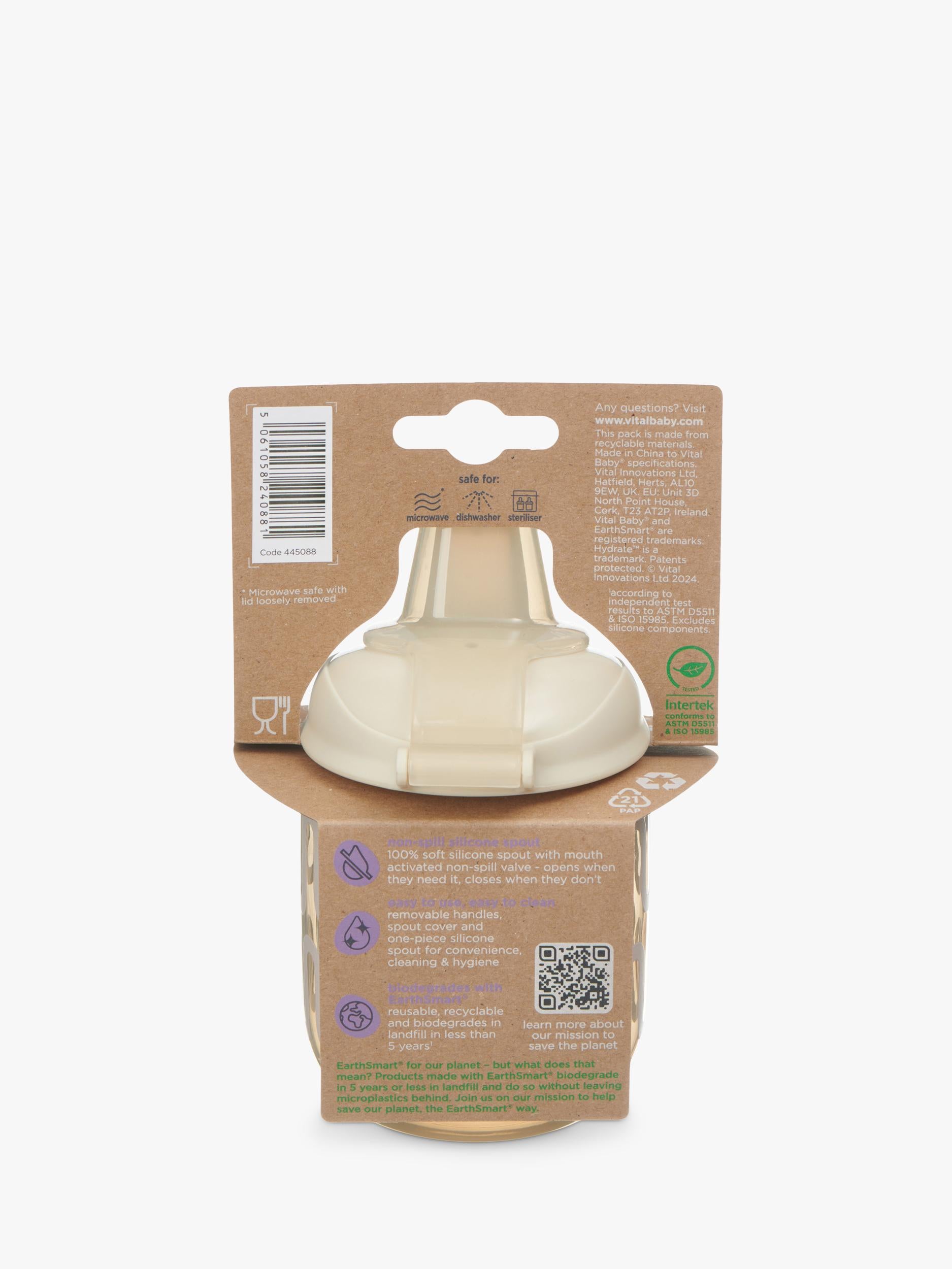 Vital Baby Hydrate Little Sipper Cup 270ml Natural Oat (British brand)
