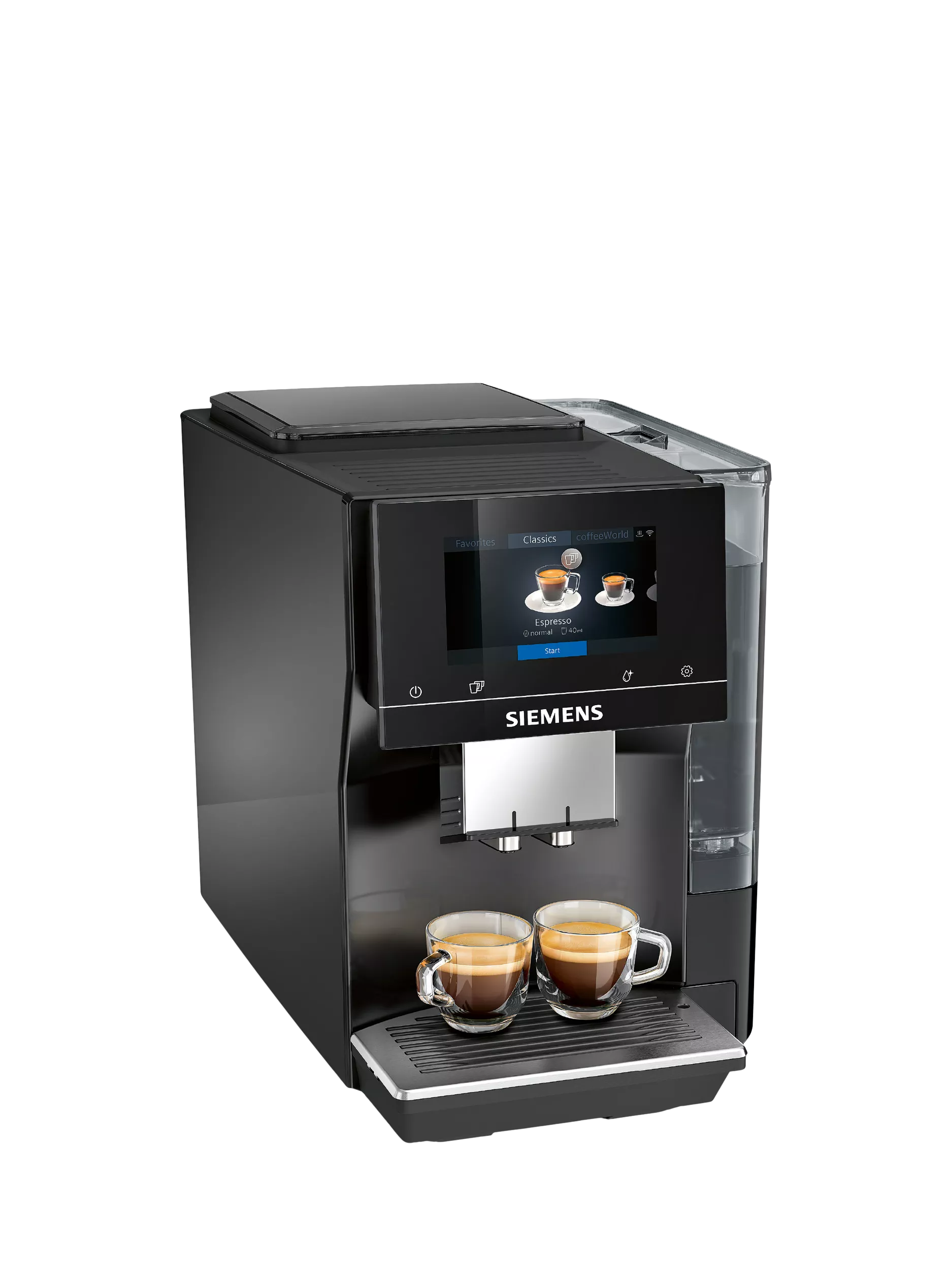 Siemens EQ700 fully automatic bean to cup coffee machine, black (British brand)