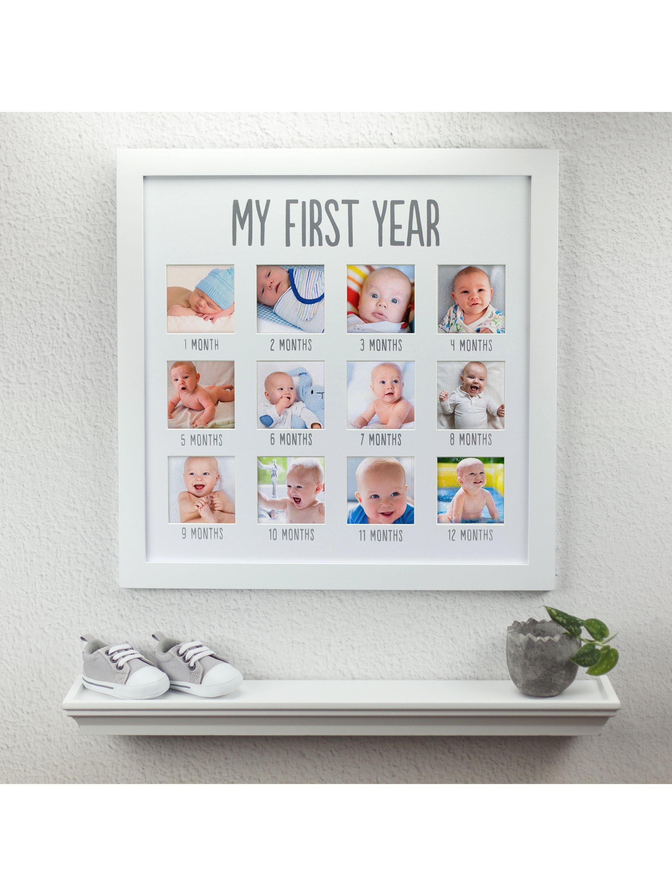 Pearhead My First Year picture frame for 12 photos, imported from the UK