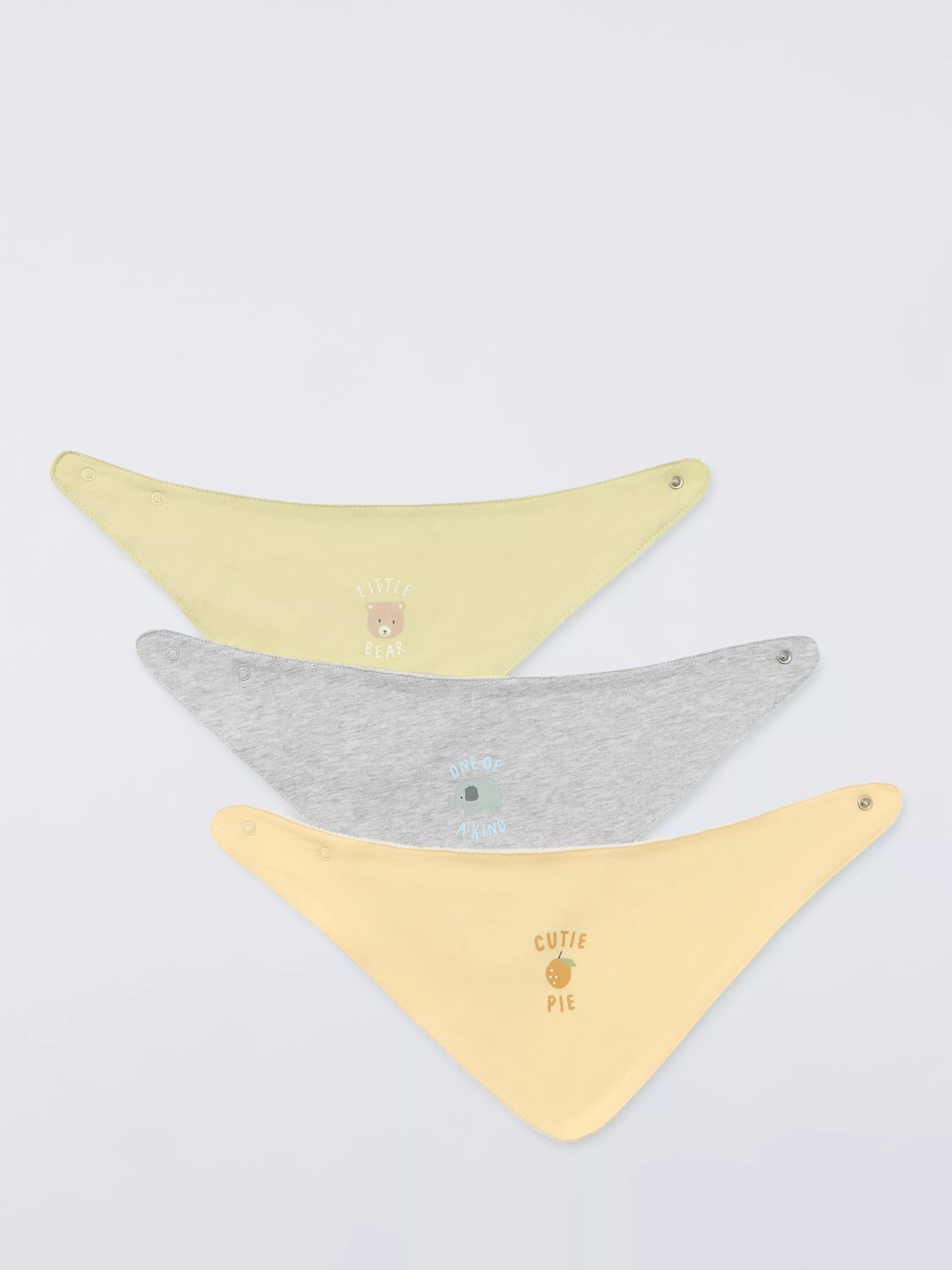 John Lewis Baby Slogan Dribble Bib Pack of 3, UK version