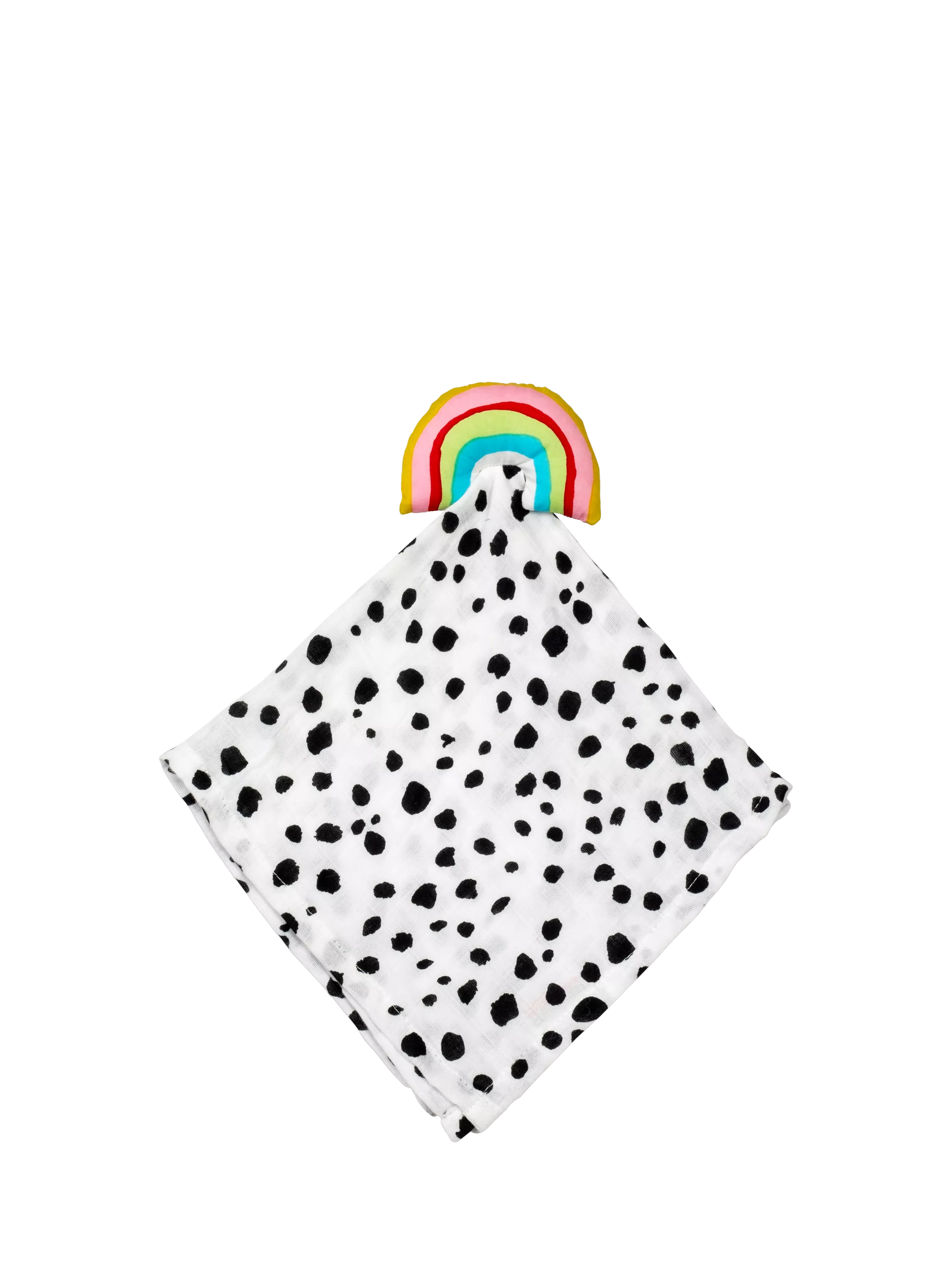 Eleanor Bowmer muslin comforter rainbow toy attachment, UK version