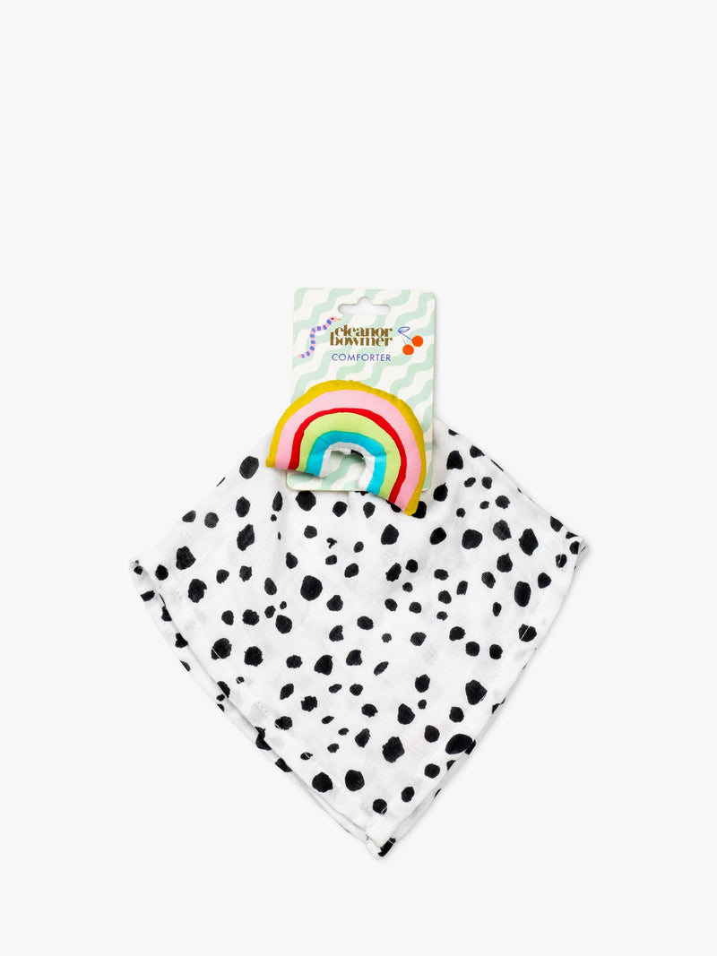 Eleanor Bowmer muslin comforter rainbow toy attachment, UK version
