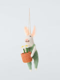 Felt Bunny With Daisy Basket Decoration