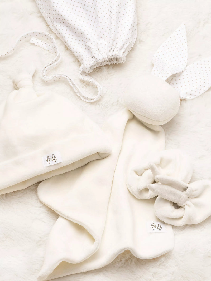 Angel & Rocket baby comforter set in Ecru - British product