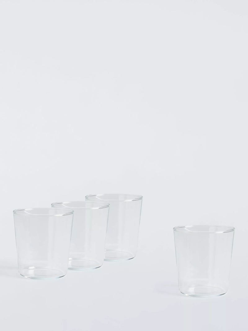 John Lewis drink glass tumbler set of 4, 400ml clear, UK version