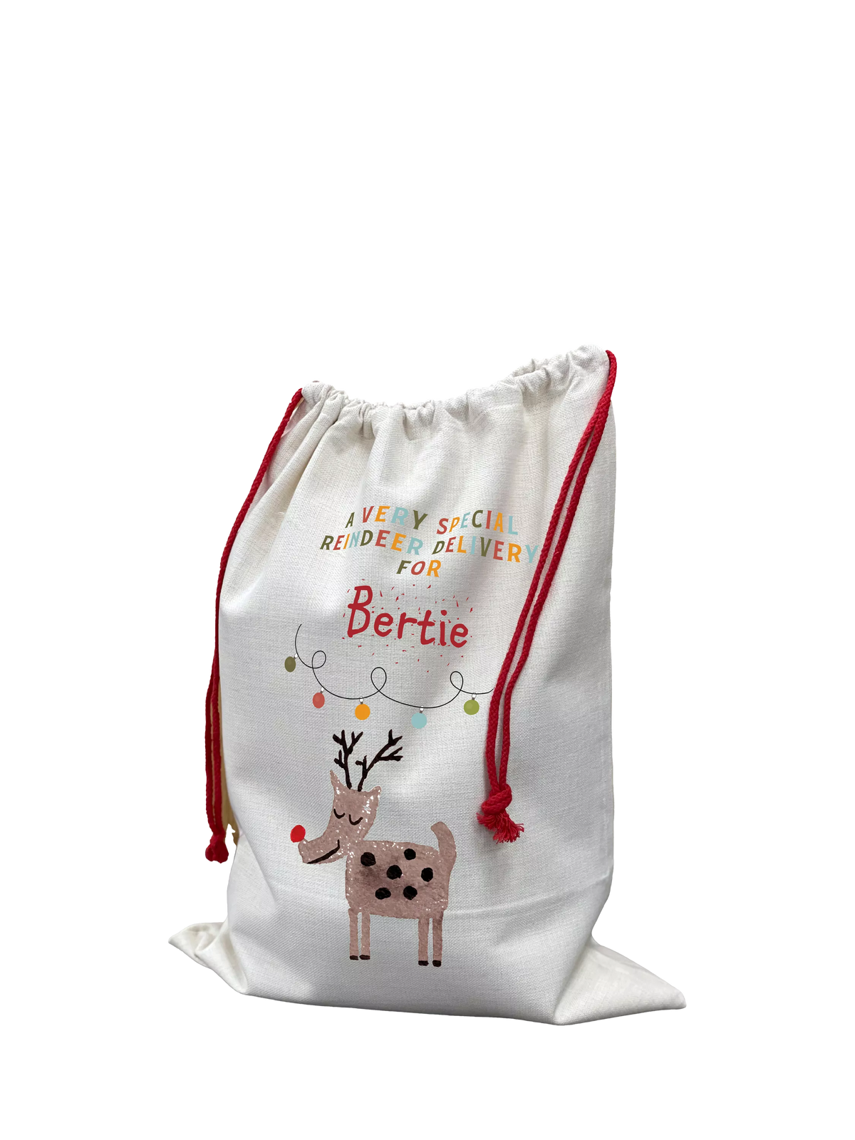 Solesmith Christmas Reindeer Personalised Toy Sack Multi 68x59cm (British brand)