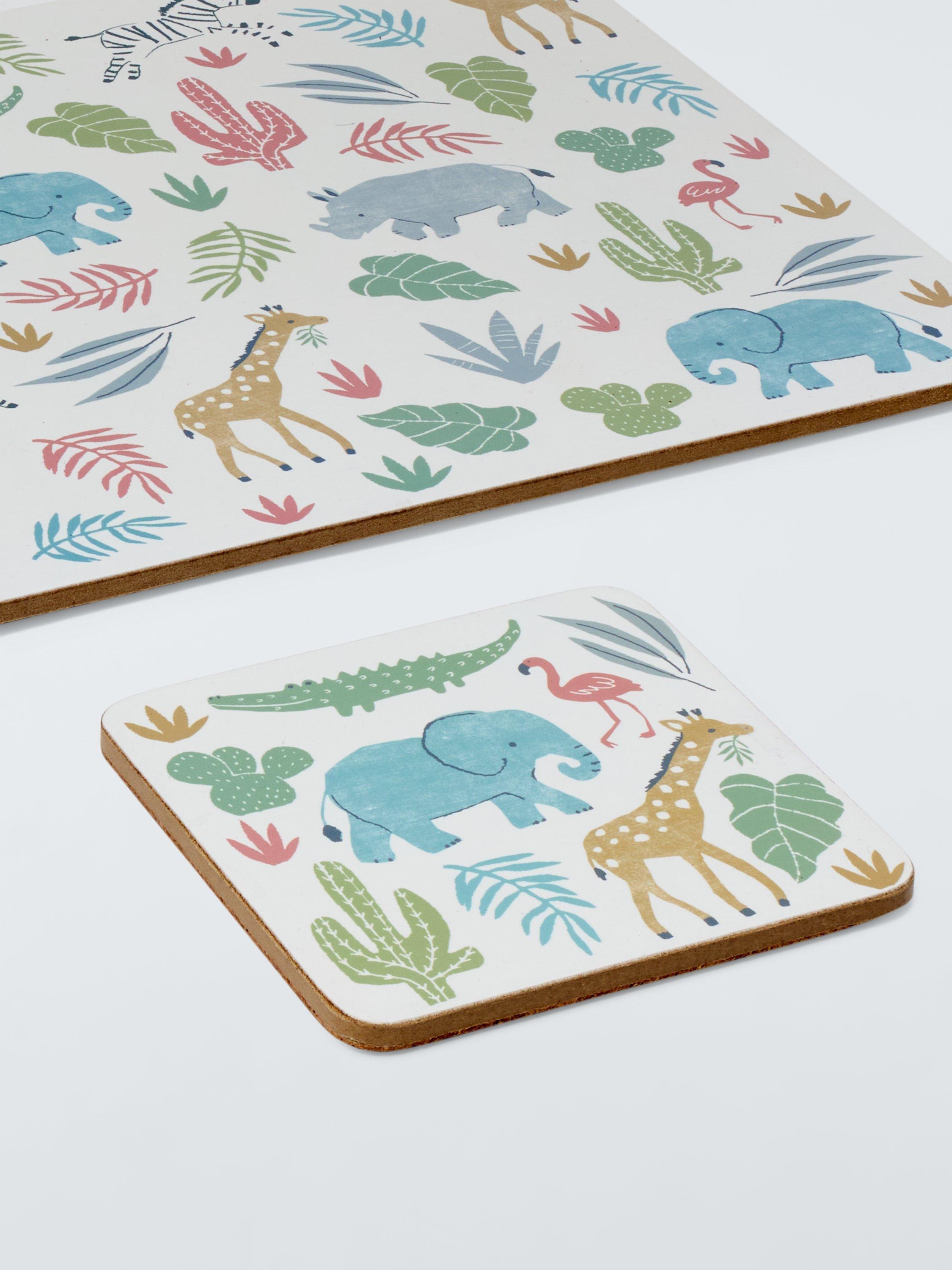 John Lewis kids' safari coaster and placemat set of 2, UK version