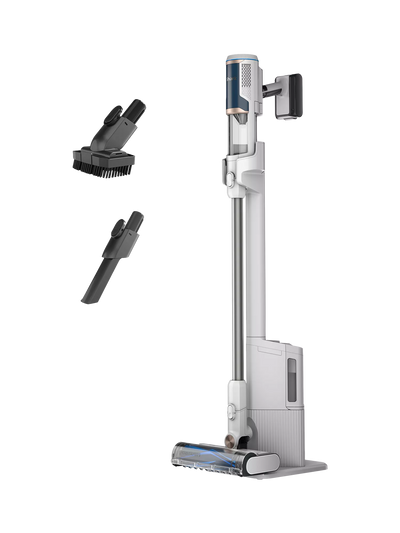 Shark BU3521UK Cordless Stick Vacuum Cleaner in White, Navy and Brass