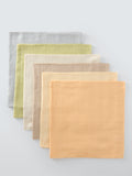 John Lewis baby colourblock muslin cloth pack of 6, 70x70cm, UK version
