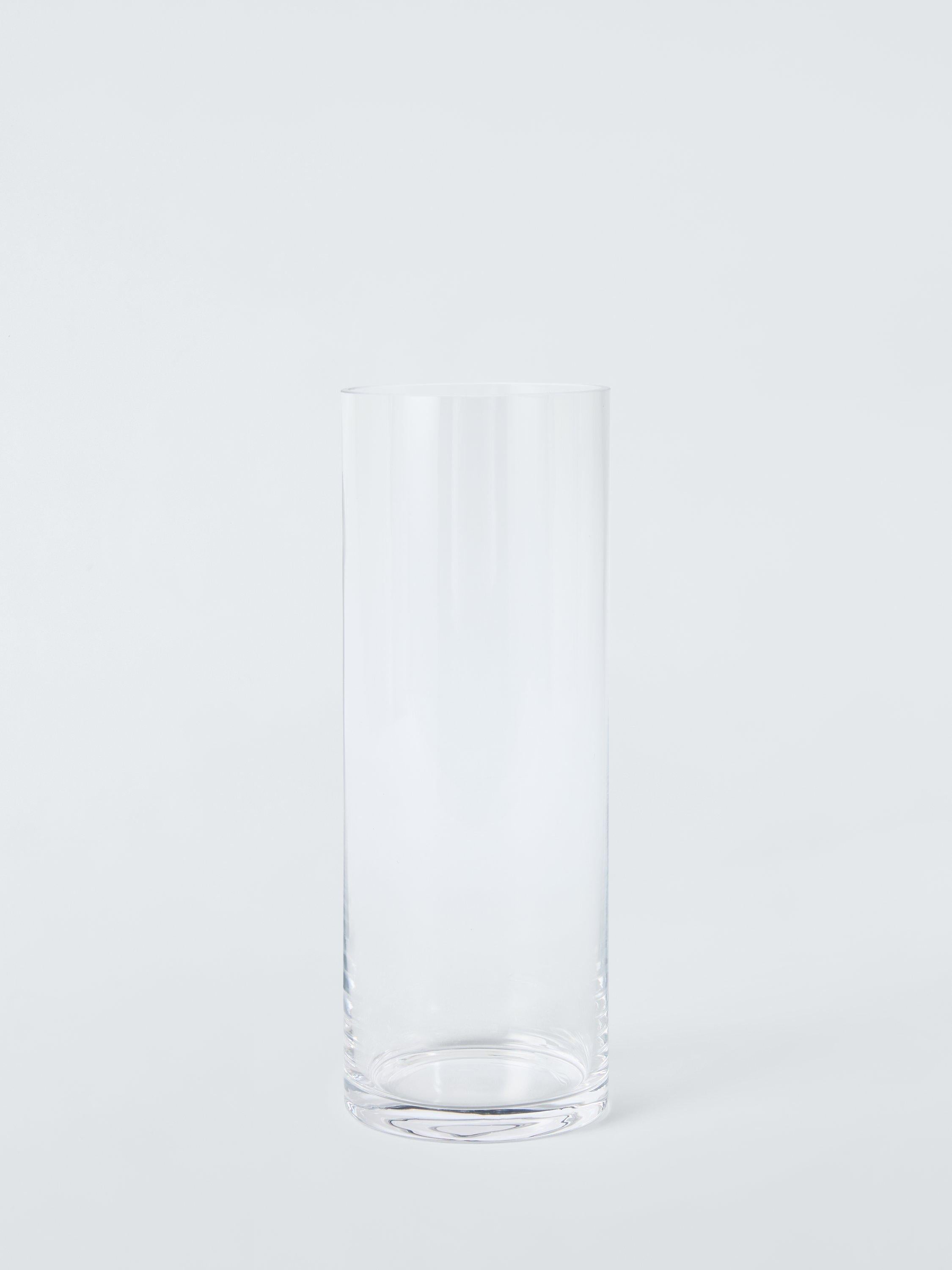 Cylinder Clear Glass Vase 27cm Height