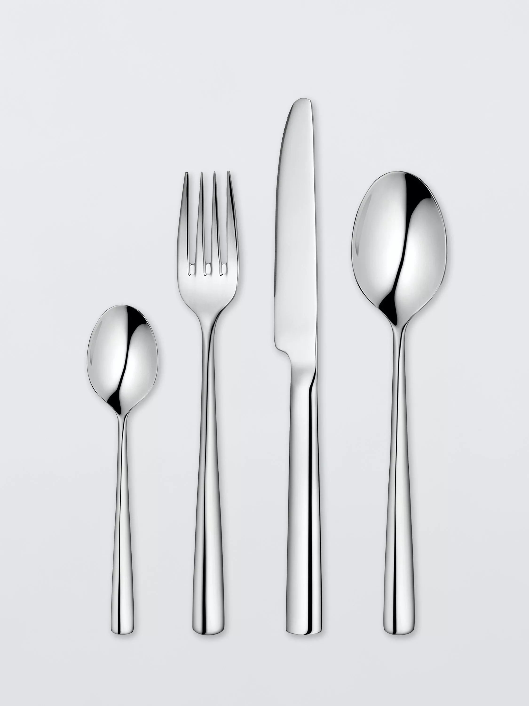John Lewis ANYDAY stainless steel cutlery set, 24 pieces with 6 place settings, UK version