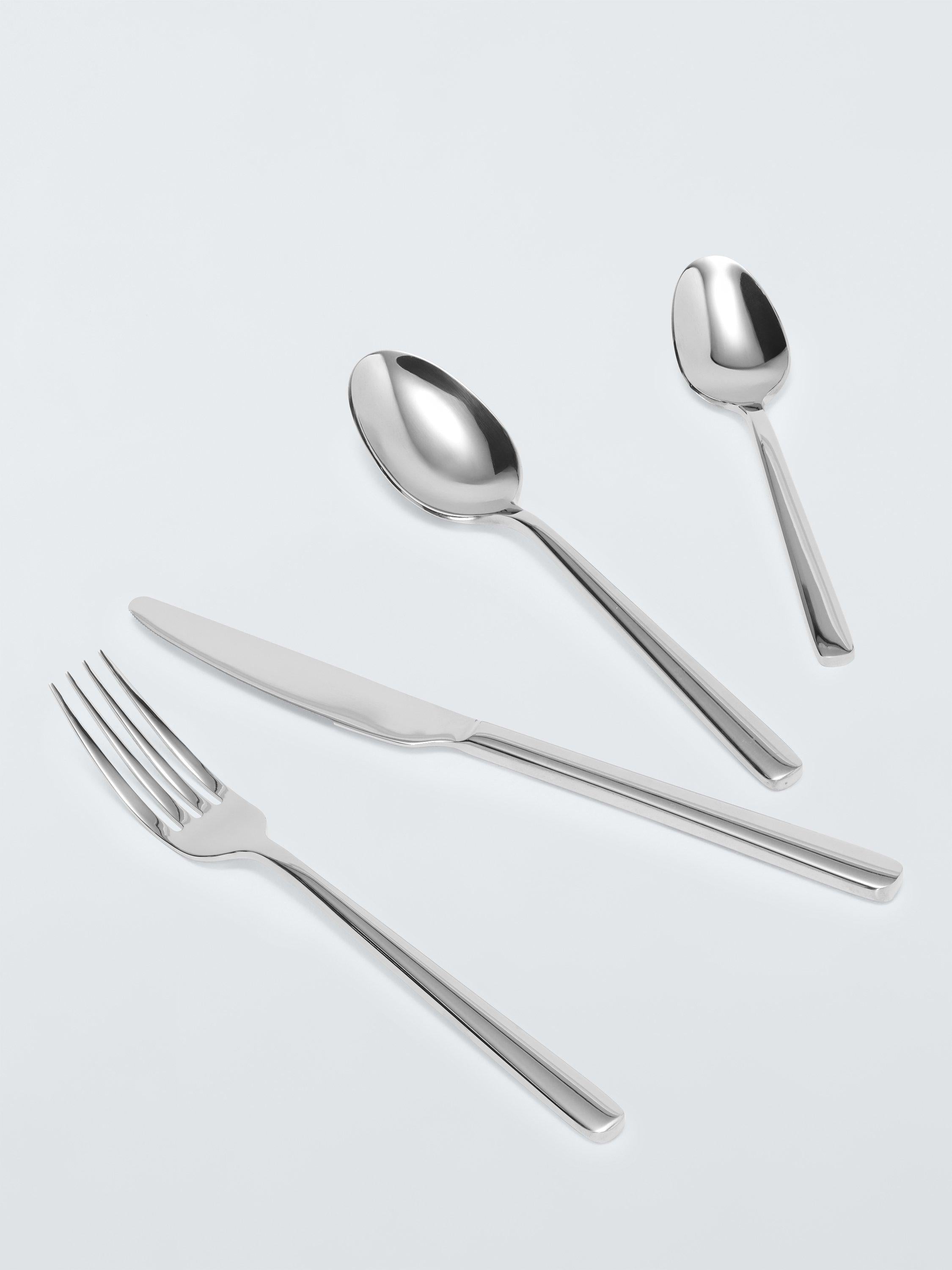 John Lewis stainless steel cutlery set 16 piece 4 place settings, UK version