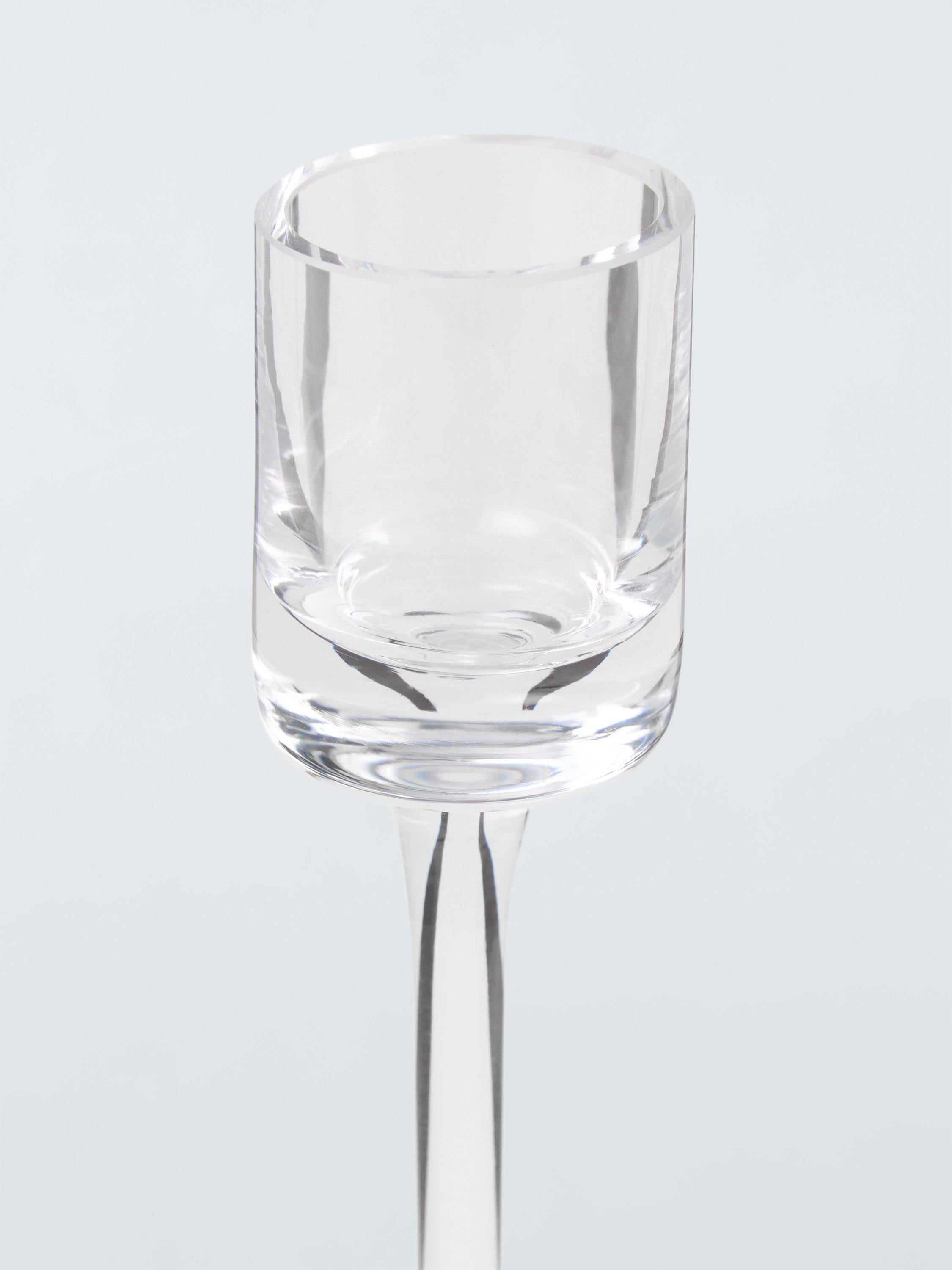 John Lewis glass candle stick H13cm, UK version
