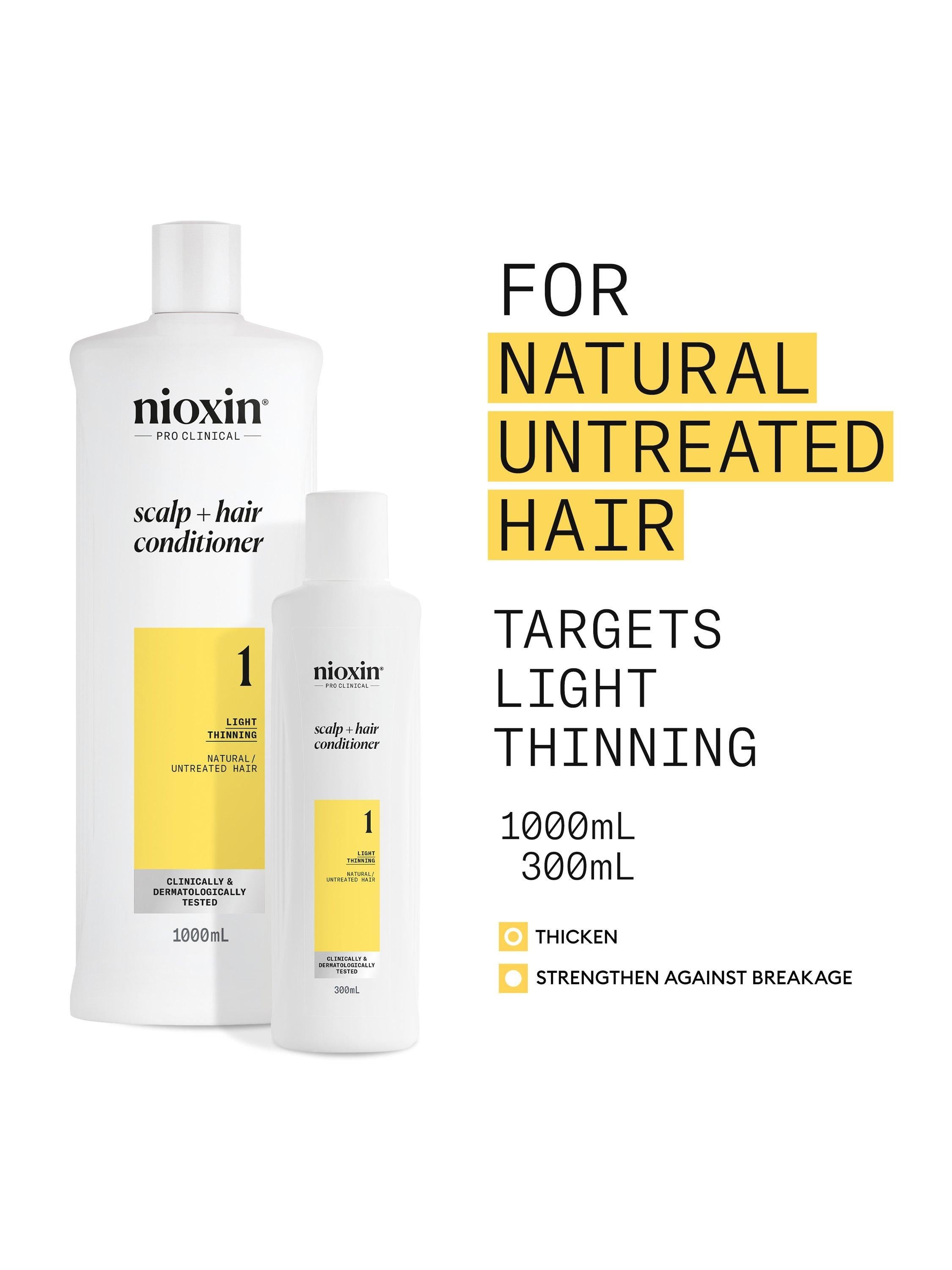 Nioxin Scalp and Hair Thickening Conditioner for Natural Hair with Light Thinning, 300ml, imported from the UK