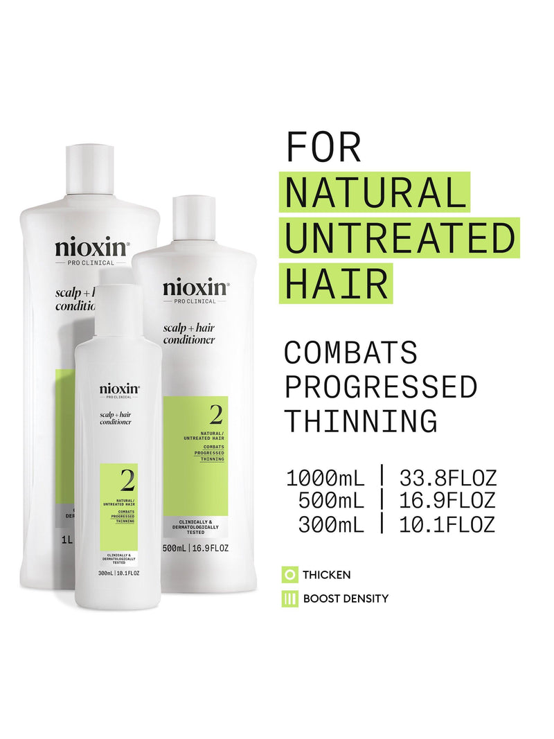 Nioxin Hair Thickening Conditioner for Natural Hair with Progressed Thinning 300ml, imported from the UK