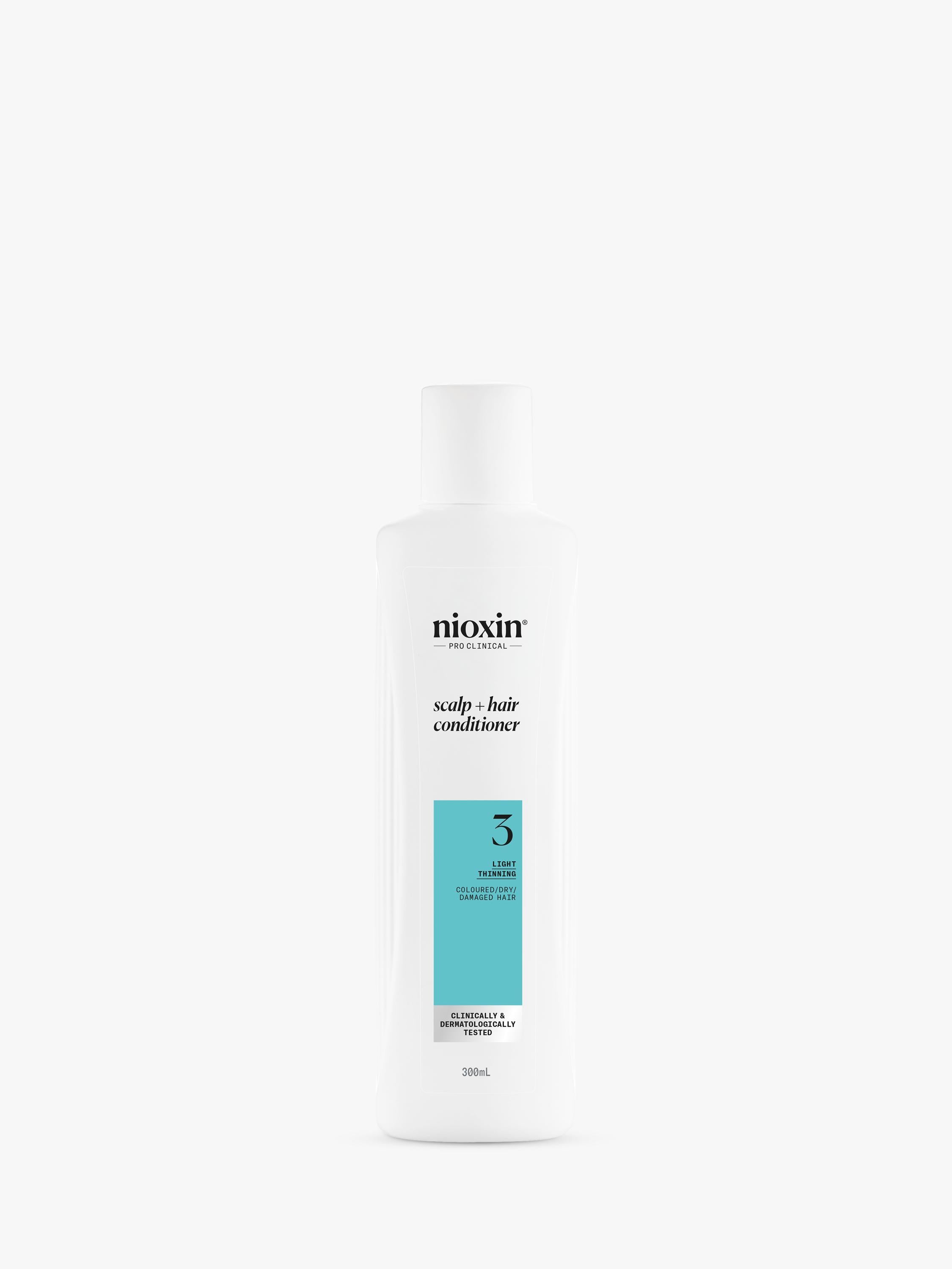 Nioxin hair conditioner for coloured, dry, damaged hair with light thinning, imported from the UK