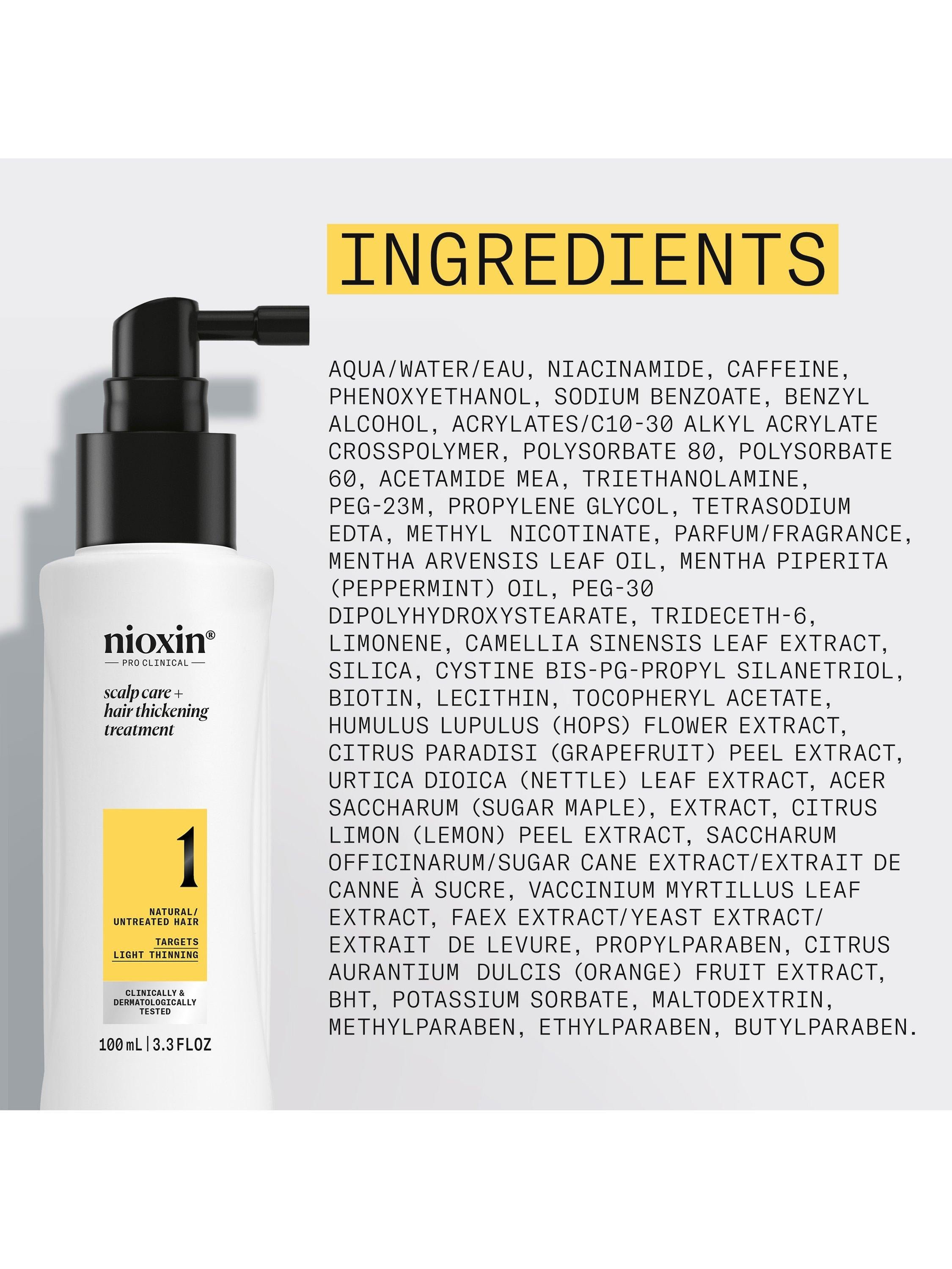 Nioxin hair thickening serum for light thinning 100ml, imported from the UK