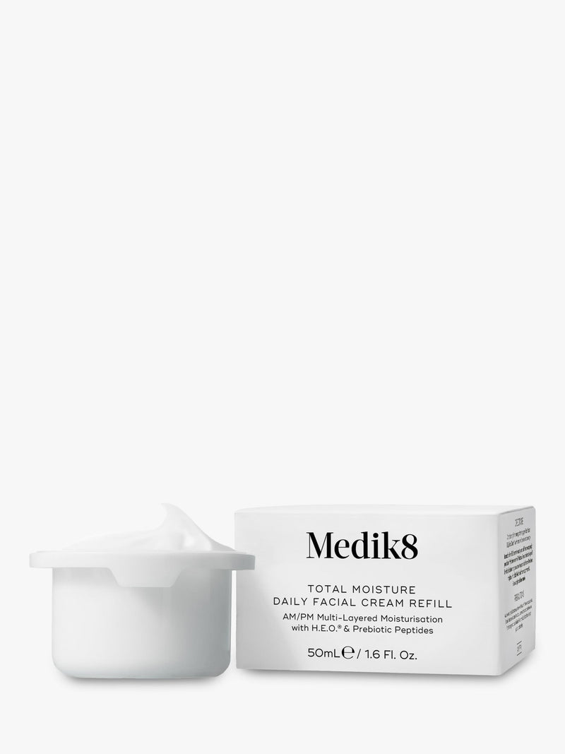 Medik8 Total Moisture Daily Facial Cream Refill 50ml, imported from the UK