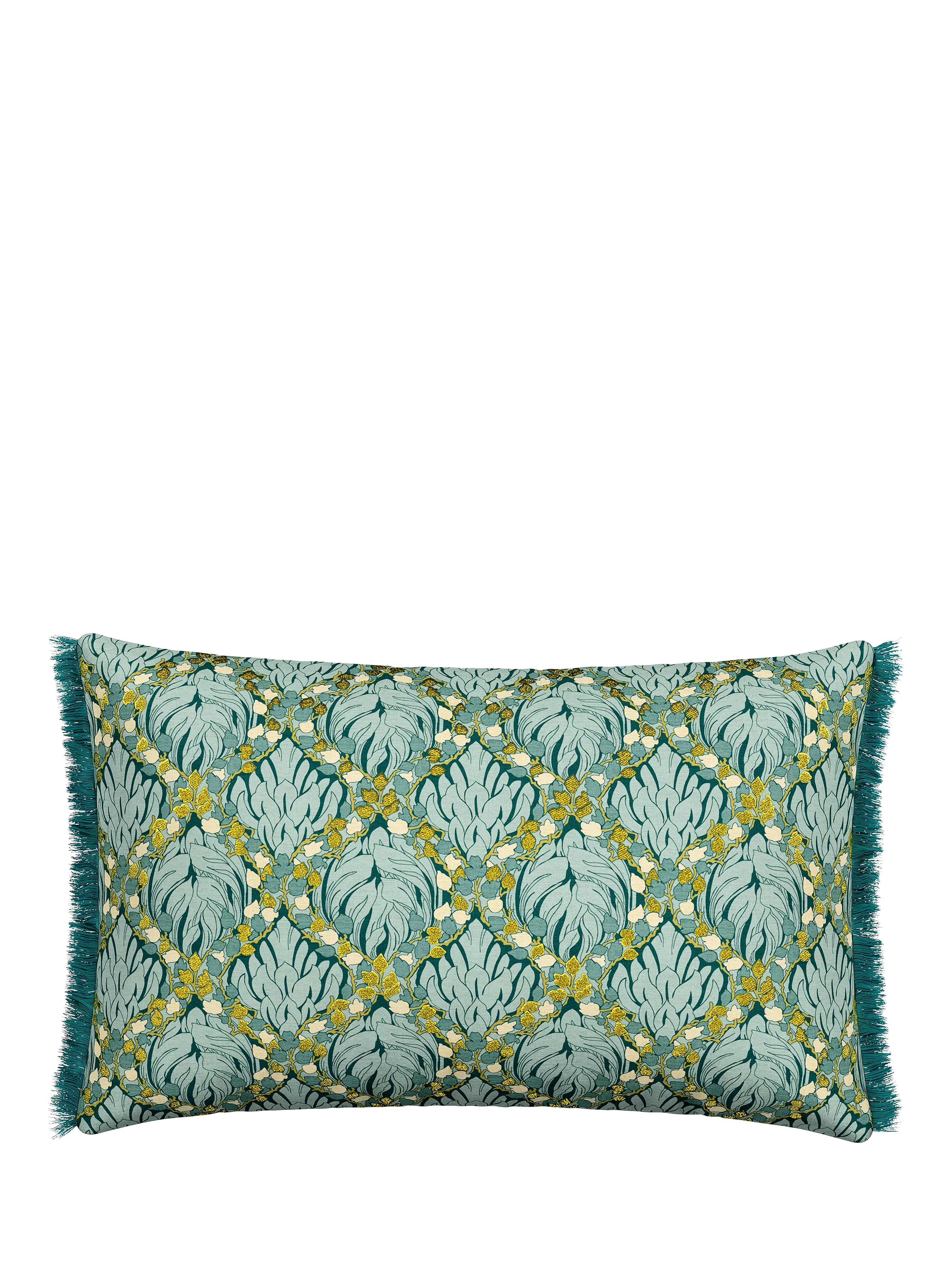 V&A Botanical Harmony Cushion, Blue Teal