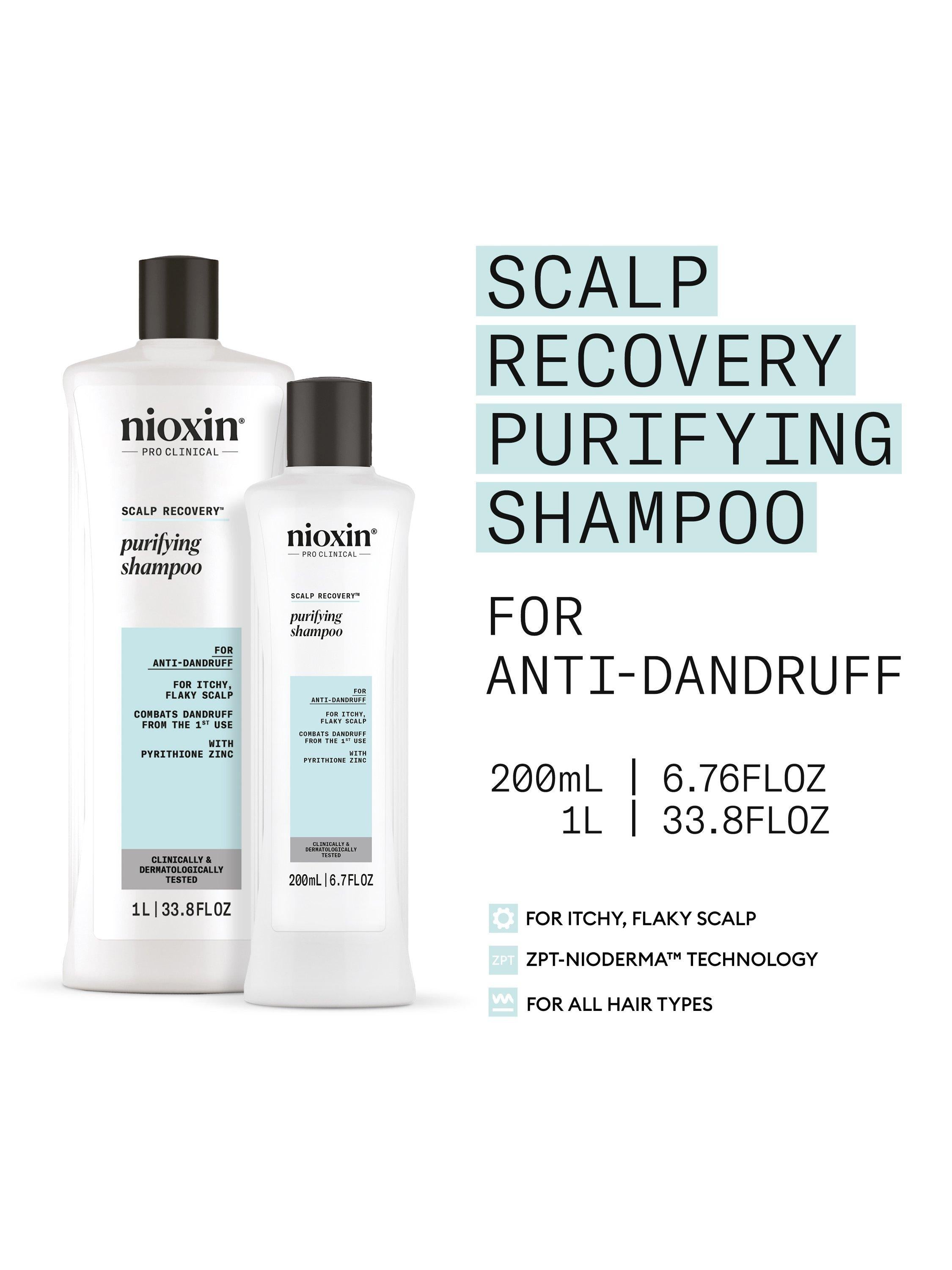 Nioxin Pro Clinical Scalp Recovery Purifying Shampoo for Dandruff and Itchy Scalp 200ml, imported from the UK
