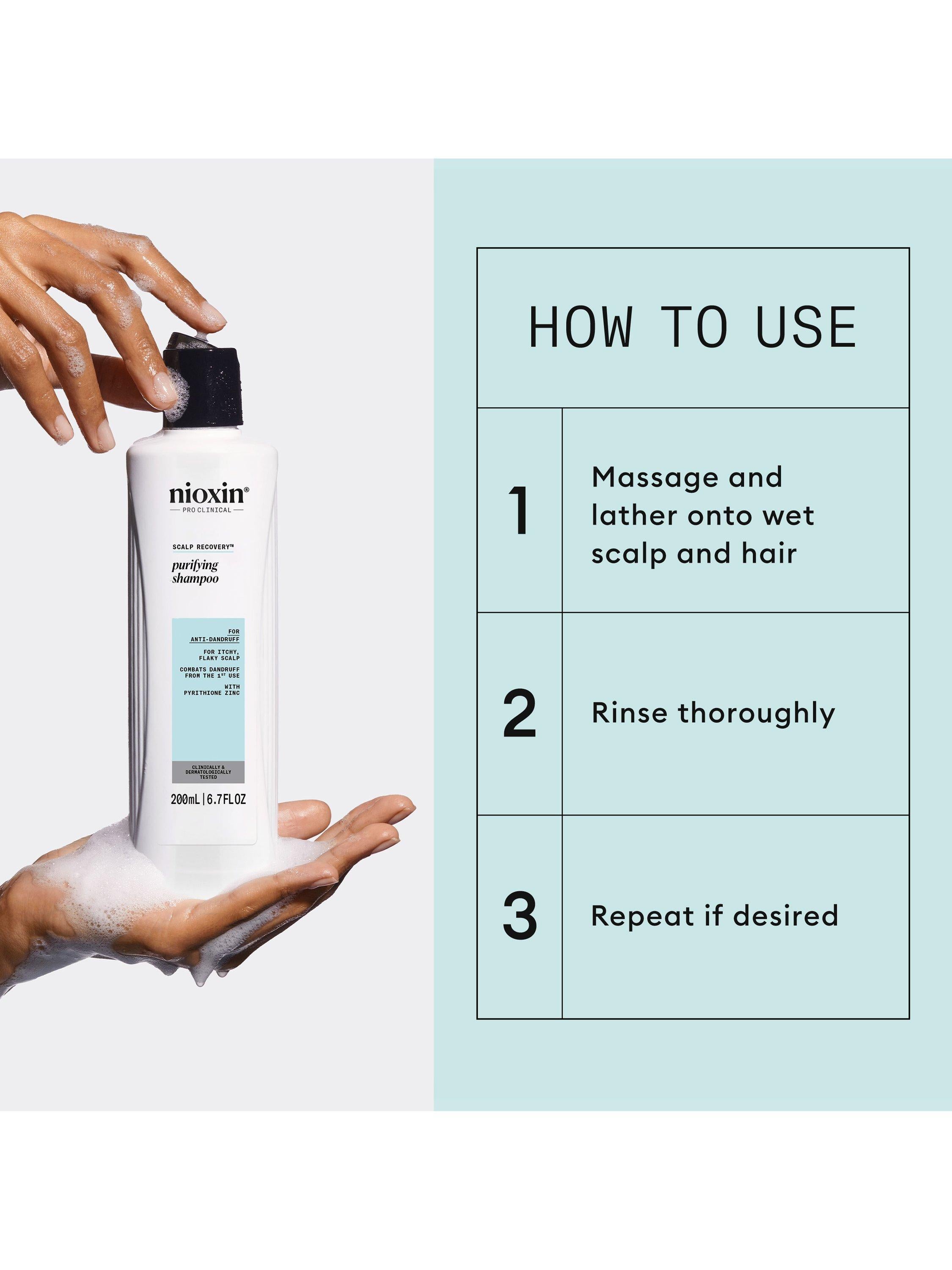 Nioxin Pro Clinical Scalp Recovery Purifying Shampoo for Dandruff and Itchy Scalp 200ml, imported from the UK