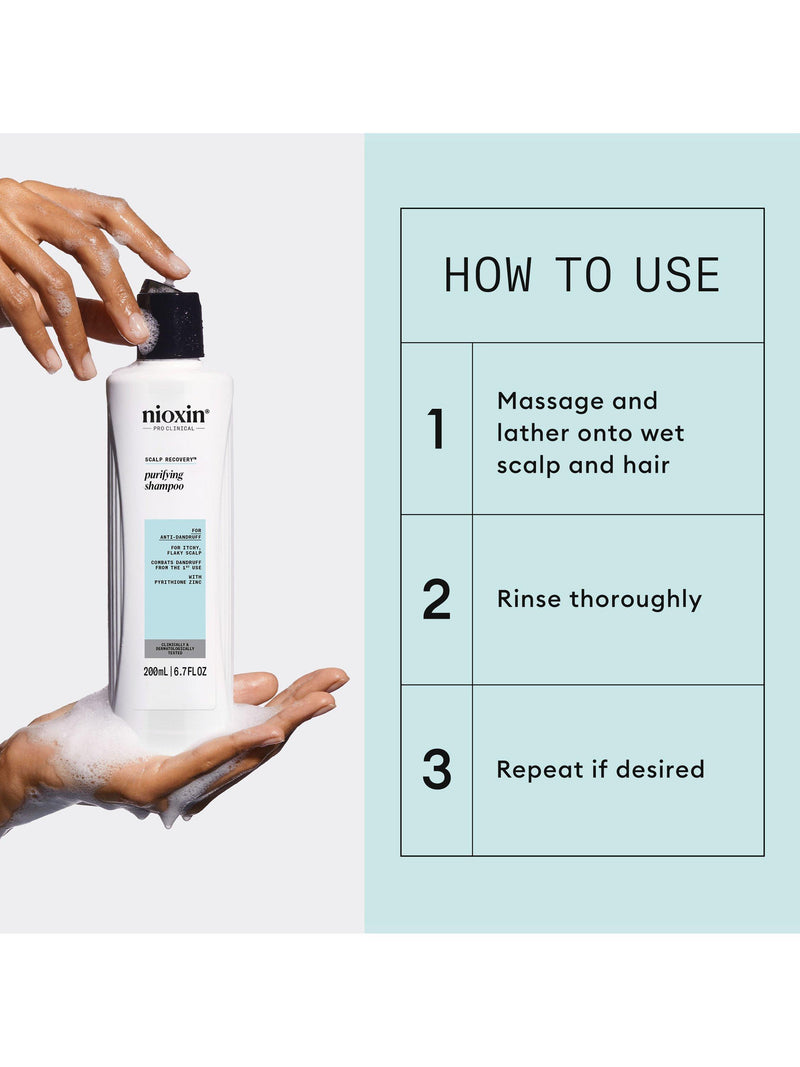 Nioxin Pro Clinical Scalp Recovery Purifying Shampoo for Dandruff and Itchy Scalp 200ml, imported from the UK