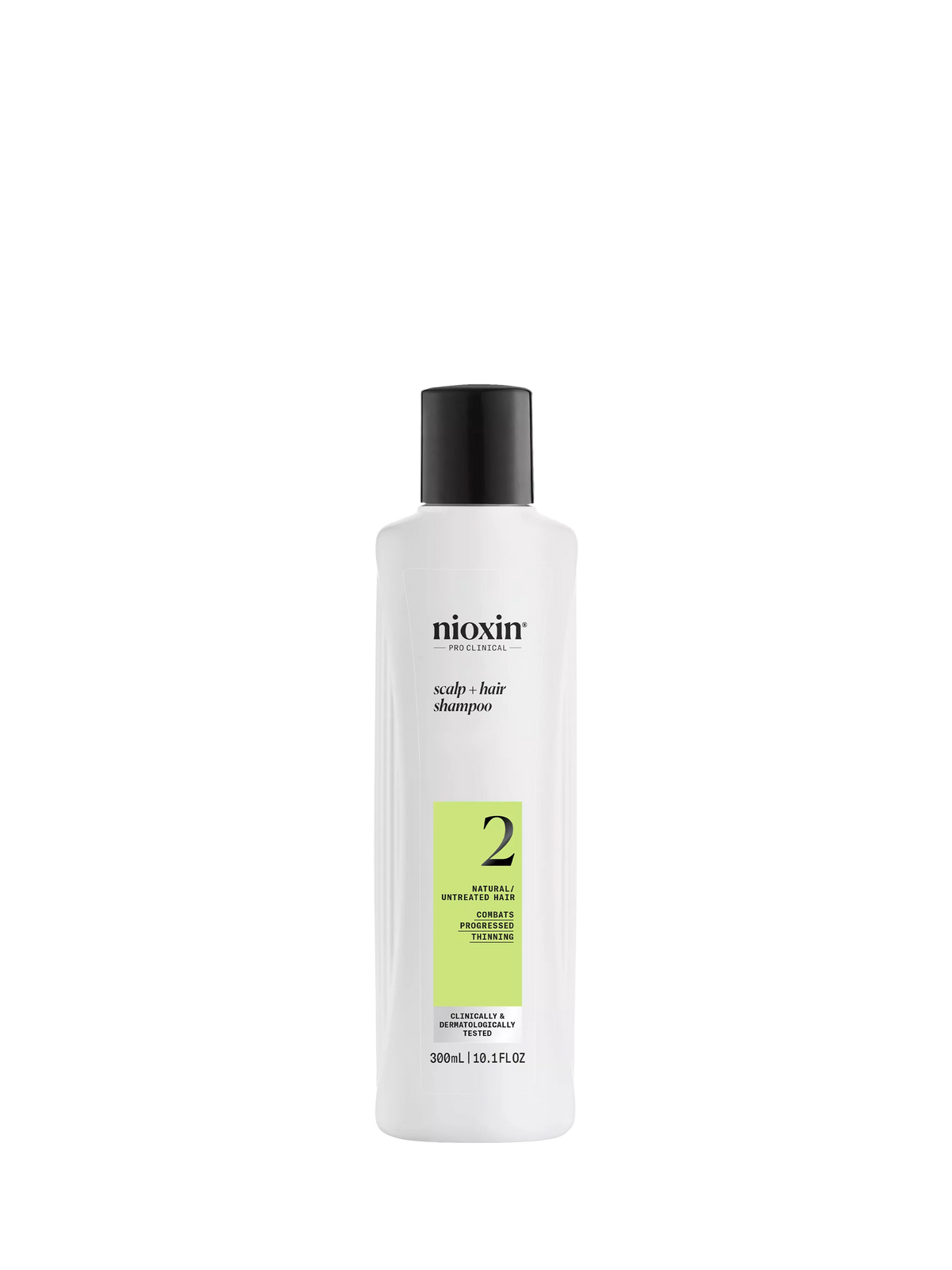 Nioxin Pro Clinical System 2 Scalp + Hair Thickening Shampoo for Natural Hair with Progressed Thinning, 300ml