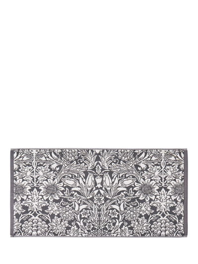100% Cotton Sunflower Pattern Bath Mat in Grey and Cream