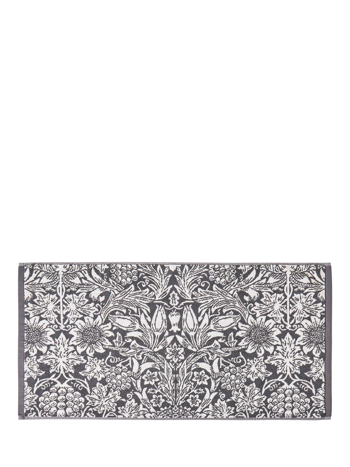 William Morris Sunflower bath mat in iron grey and cream (British brand)