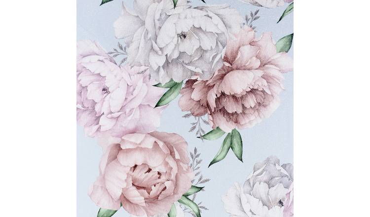 Arthouse Mixed Peonies Mint Wallpaper Roll 53cm x 1005m - British product