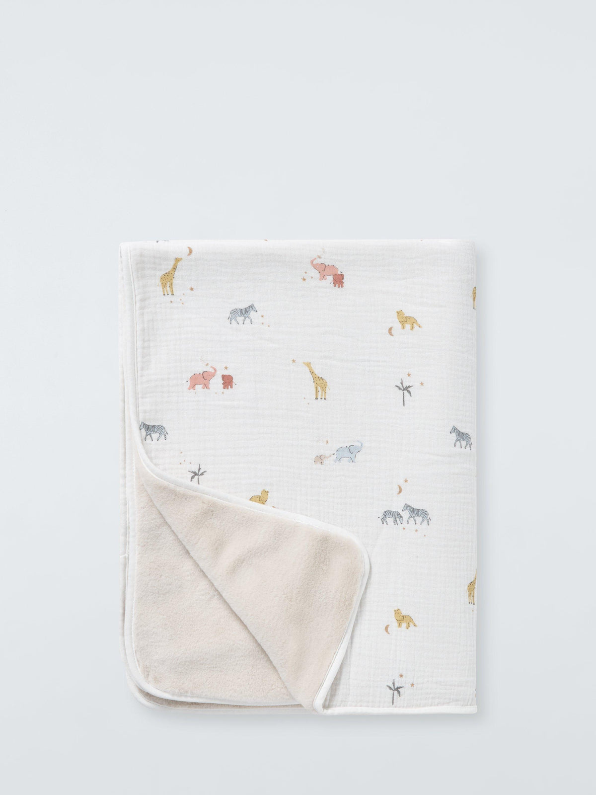 Muslin Blanket with Faux Fur Reverse, 75 x 100 cm