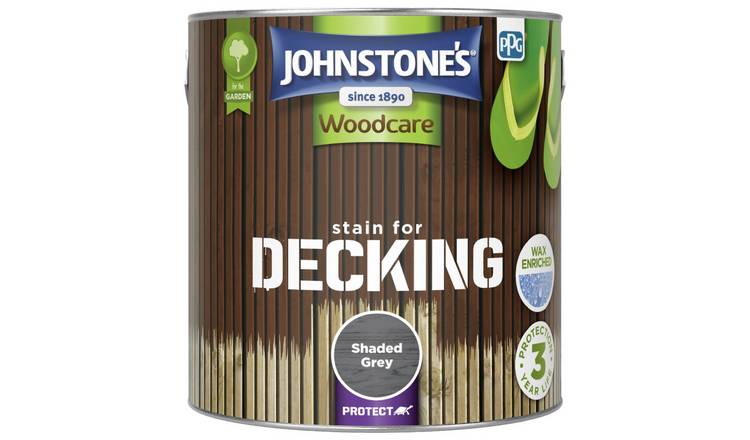 Johnstone's decking woodstain Shaded Grey 2.5L - British product