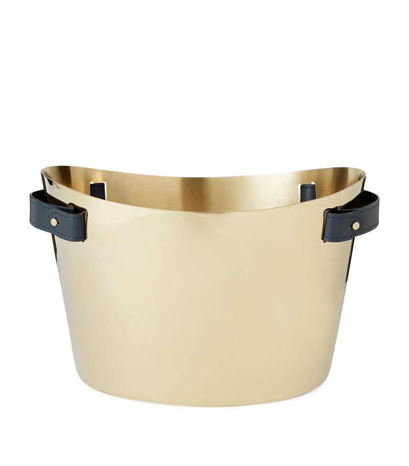 Ralph Lauren Home stainless steel Wyatt double champagne cooler, imported from the UK