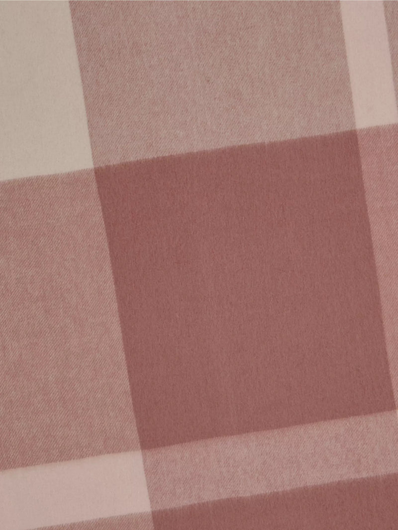 Mulberry Large Check Merino Wool Scarf