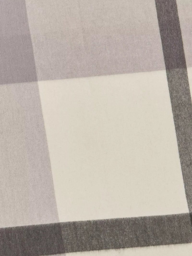 Mulberry Large Check Merino Wool Scarf