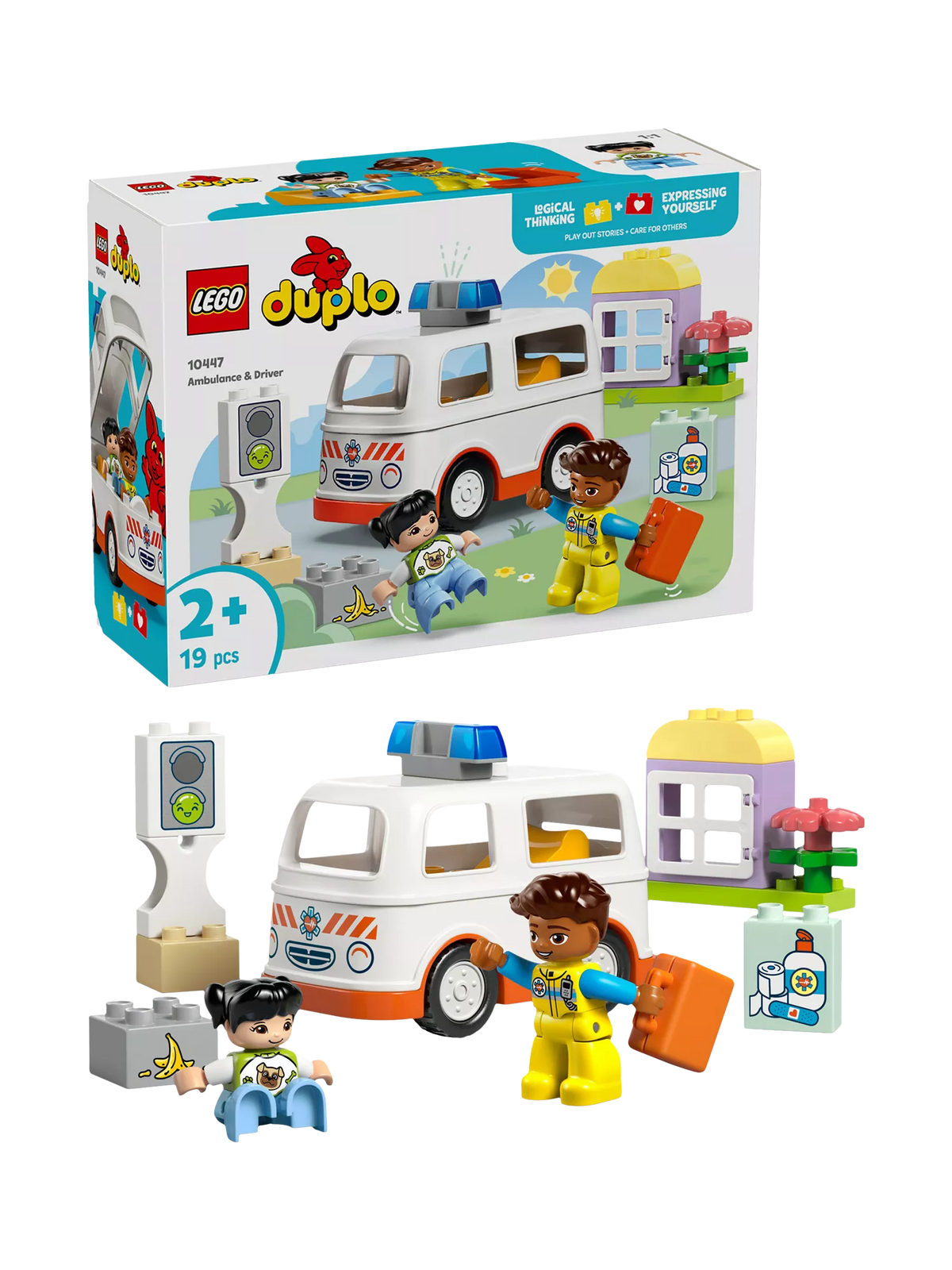 LEGO DUPLO Ambulance and Driver toddler learning toy, UK version