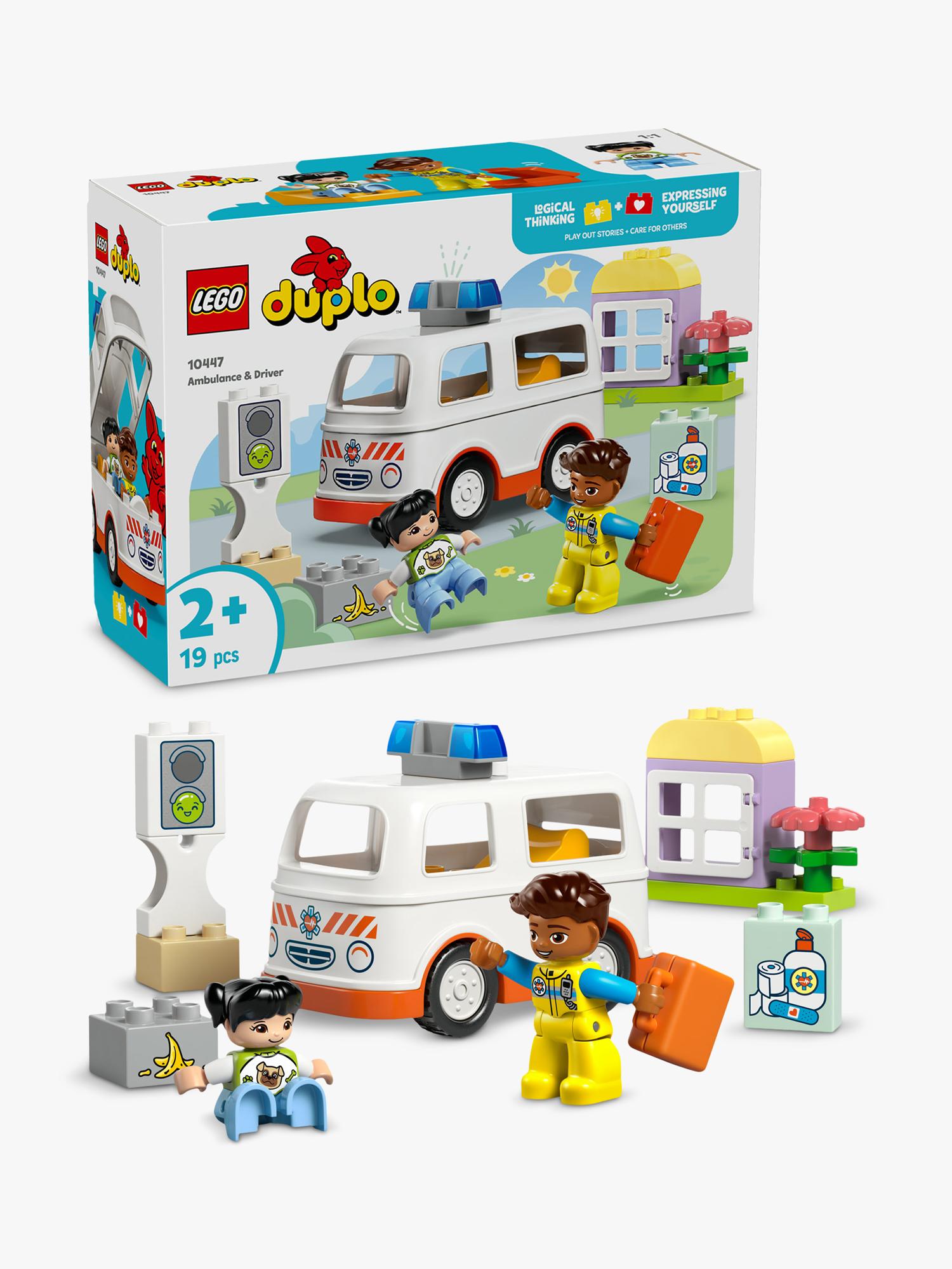LEGO DUPLO Ambulance and Driver toddler learning toy, UK version